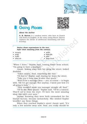 NCERT Book for Class 12 English Chapter 8 Going Places
