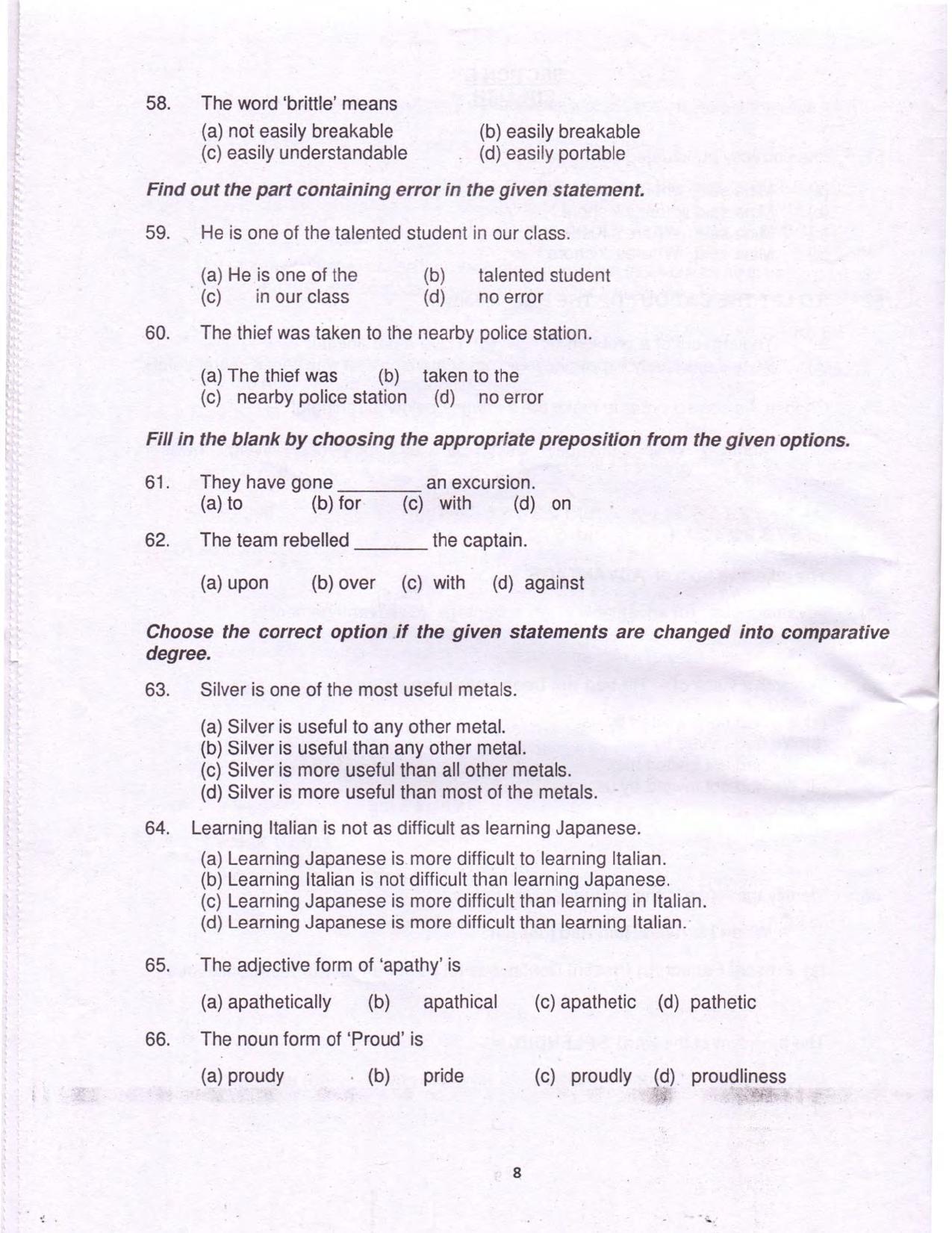 AISSEE Class 9 Sample Question Paper - Page 8