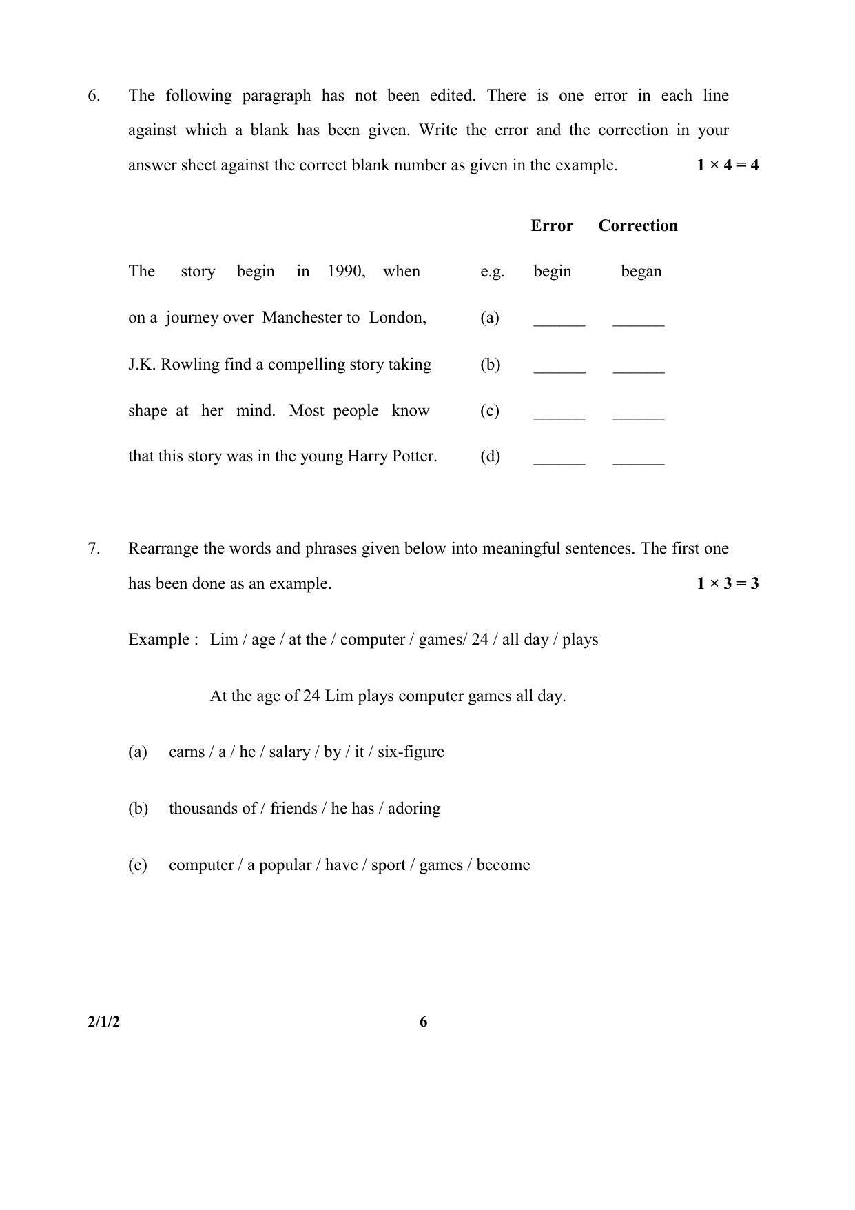 CBSE Class 10 2-1-2 (English Lan. & Lit.) 2017-comptt Question Paper - Page 6