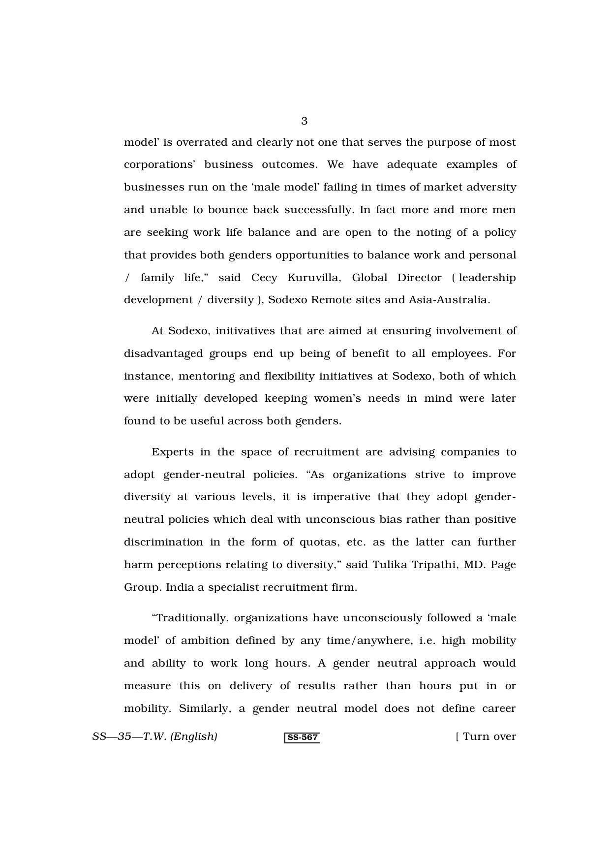 Class 12 2013 Typewriting English RBSE Question Paper - Page 3