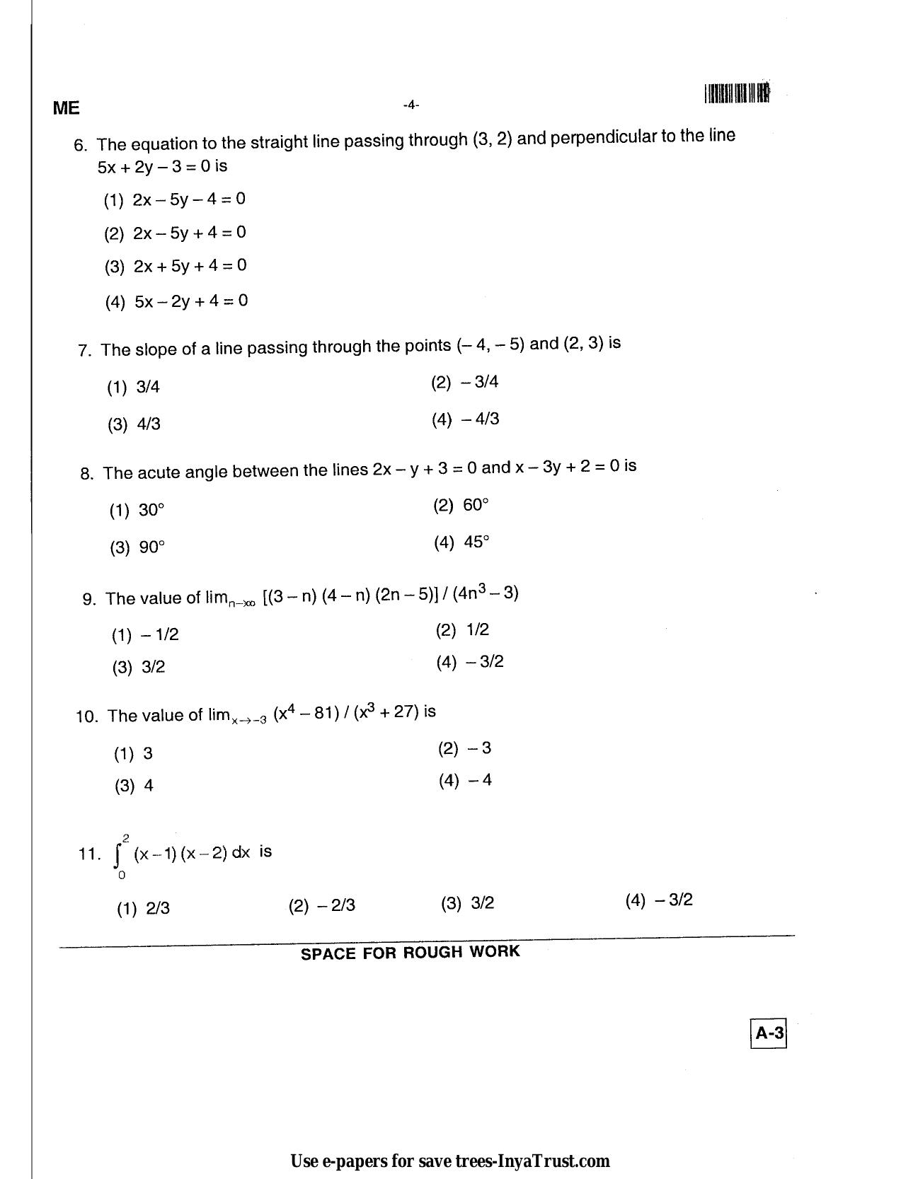 Karnataka Diploma CET- 2013 Mechanical Engineering Question Paper - Page 4