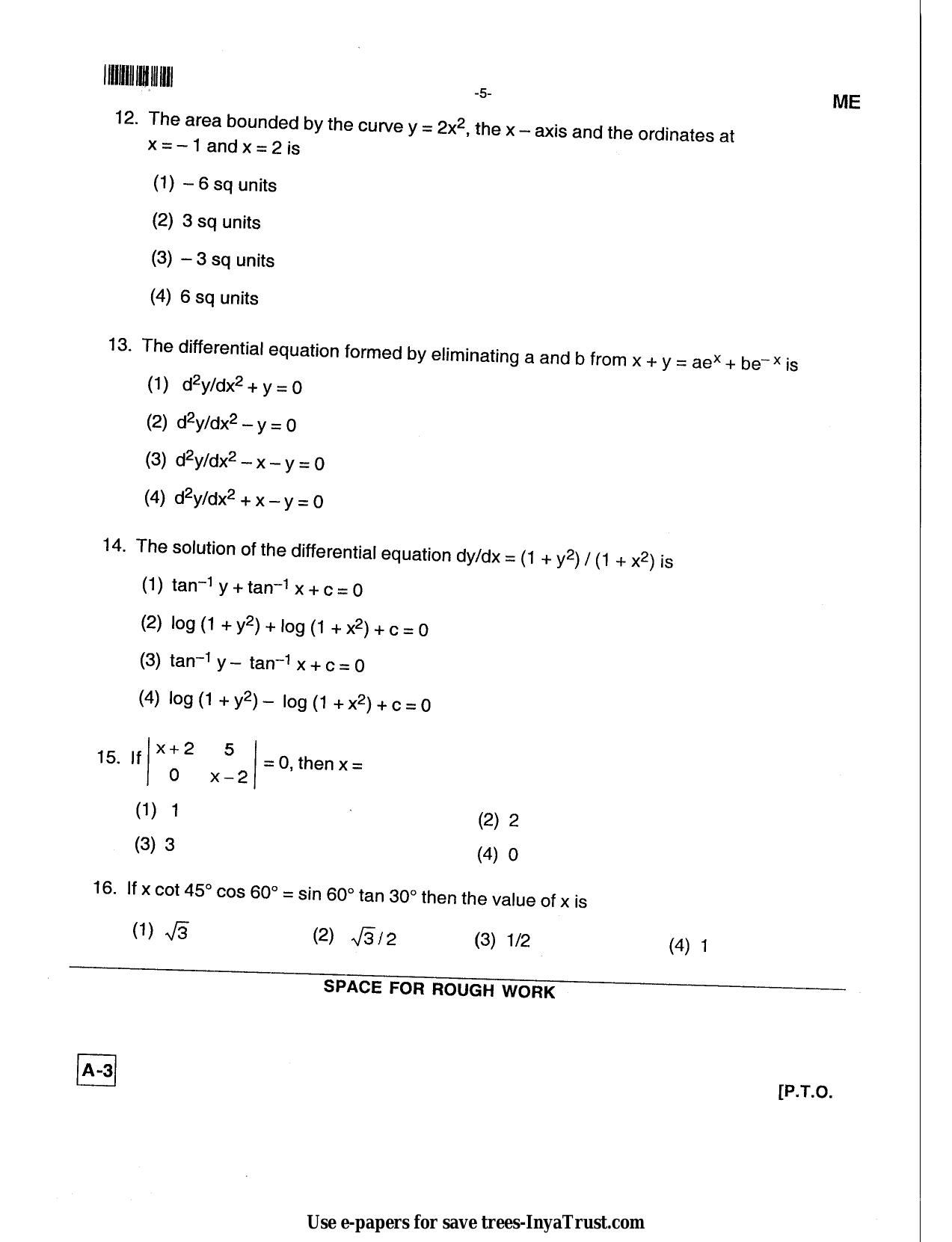 Karnataka Diploma CET- 2013 Mechanical Engineering Question Paper - Page 5
