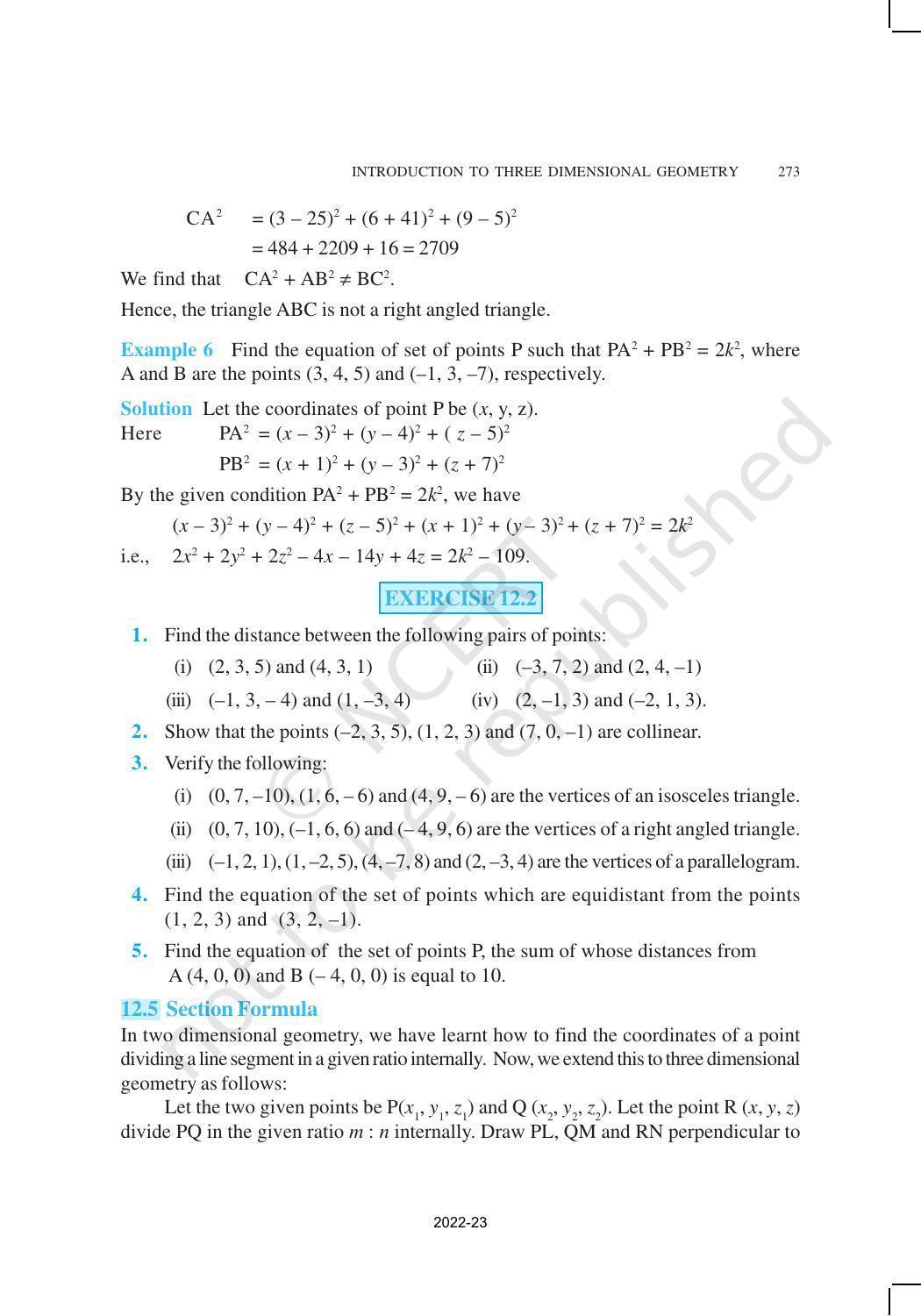 NCERT Book for Class 11 Maths Chapter 12 Introduction to Three-Dimensional Geometry - Page 6