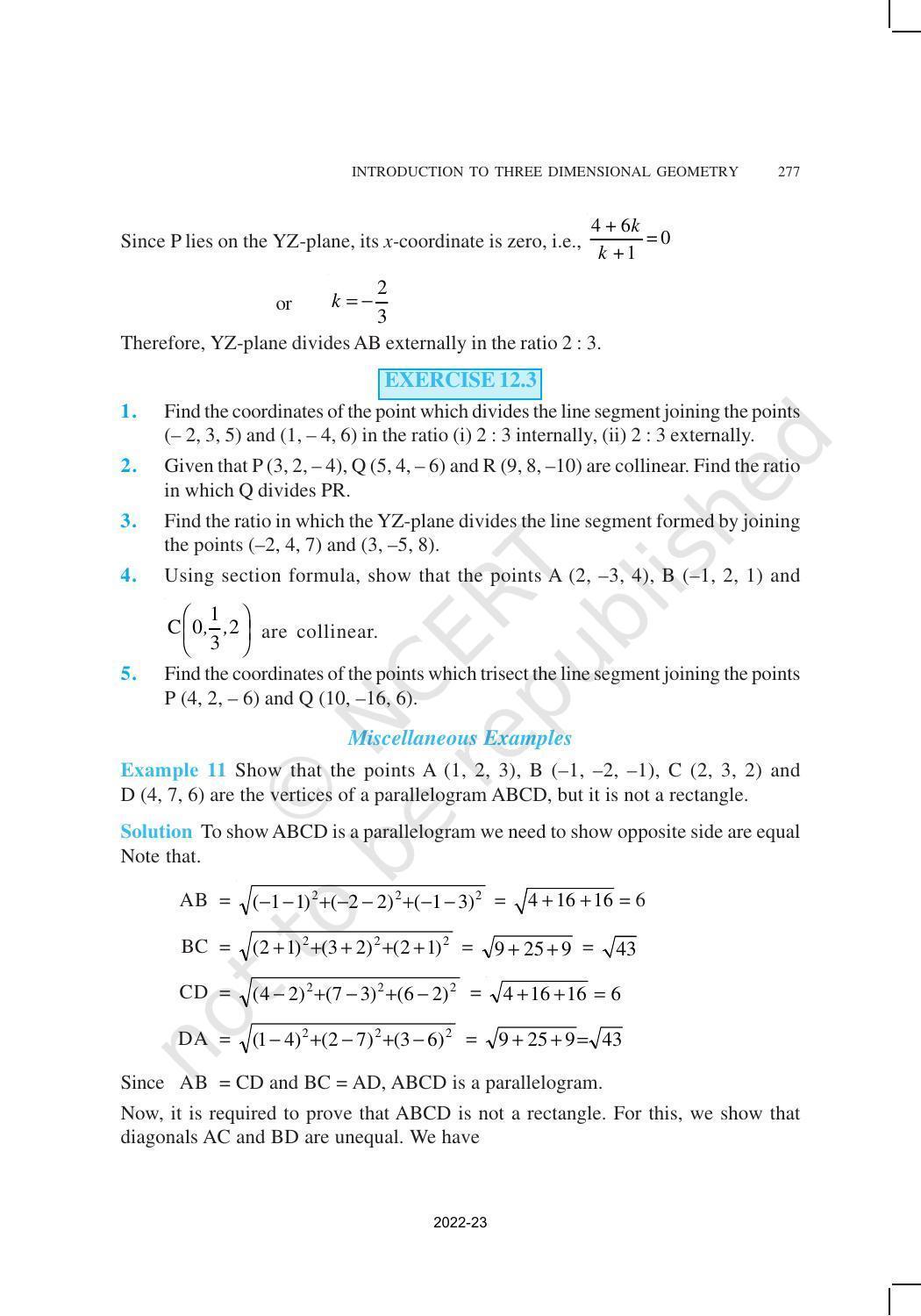 NCERT Book for Class 11 Maths Chapter 12 Introduction to Three-Dimensional Geometry - Page 10