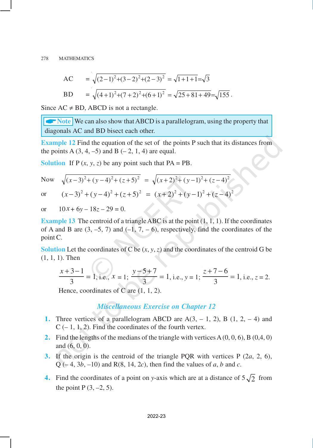 NCERT Book for Class 11 Maths Chapter 12 Introduction to Three-Dimensional Geometry - Page 11