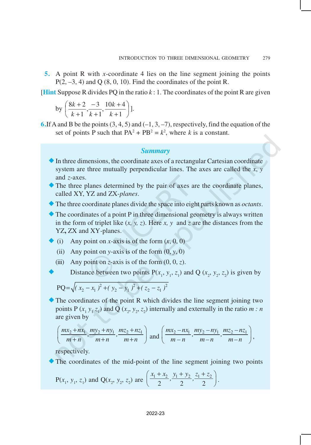 NCERT Book for Class 11 Maths Chapter 12 Introduction to Three-Dimensional Geometry - Page 12