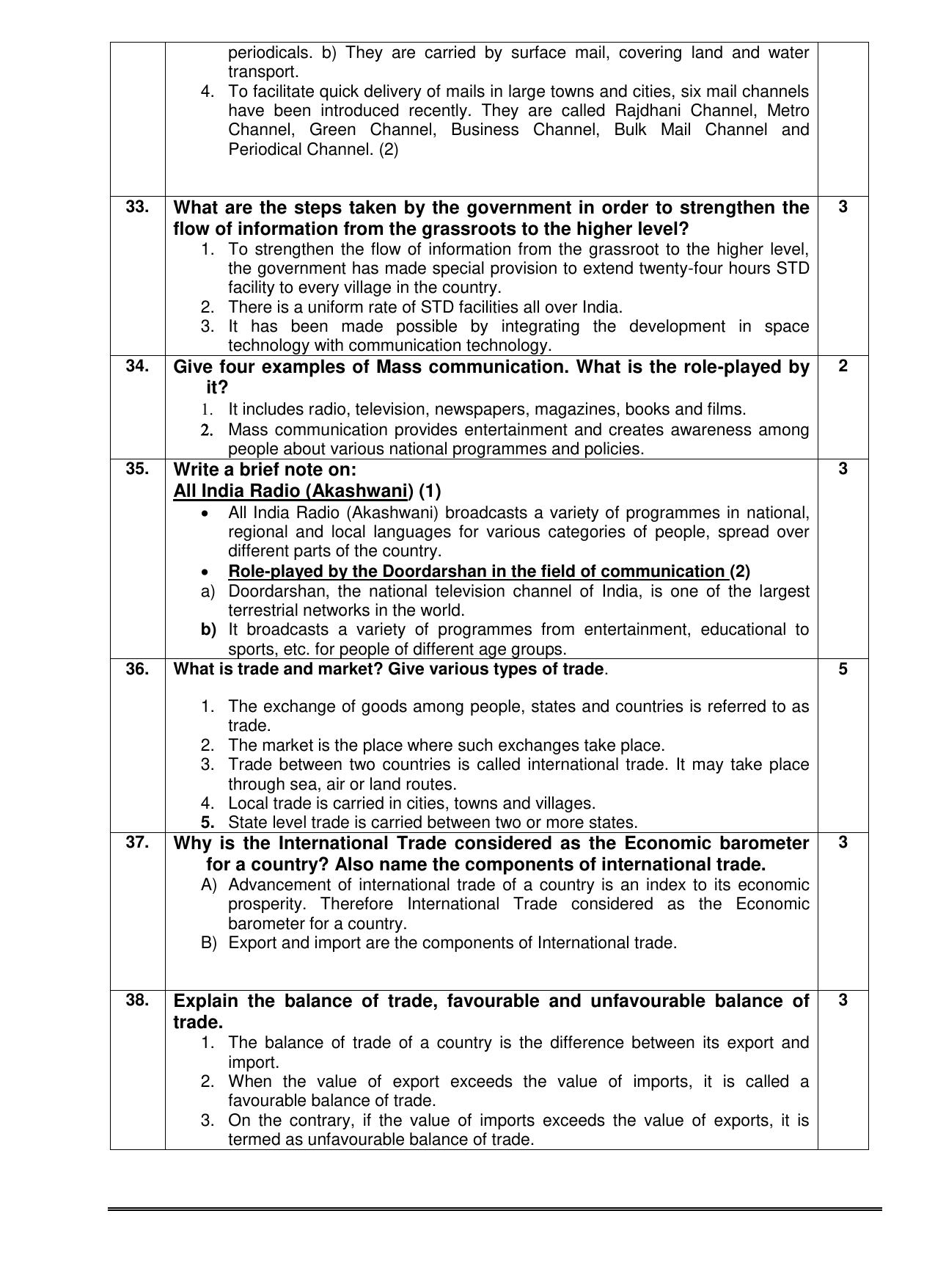 CBSE Worksheets for Class 10 Social Science Lifelines of Indian Economy Assignment - Page 8