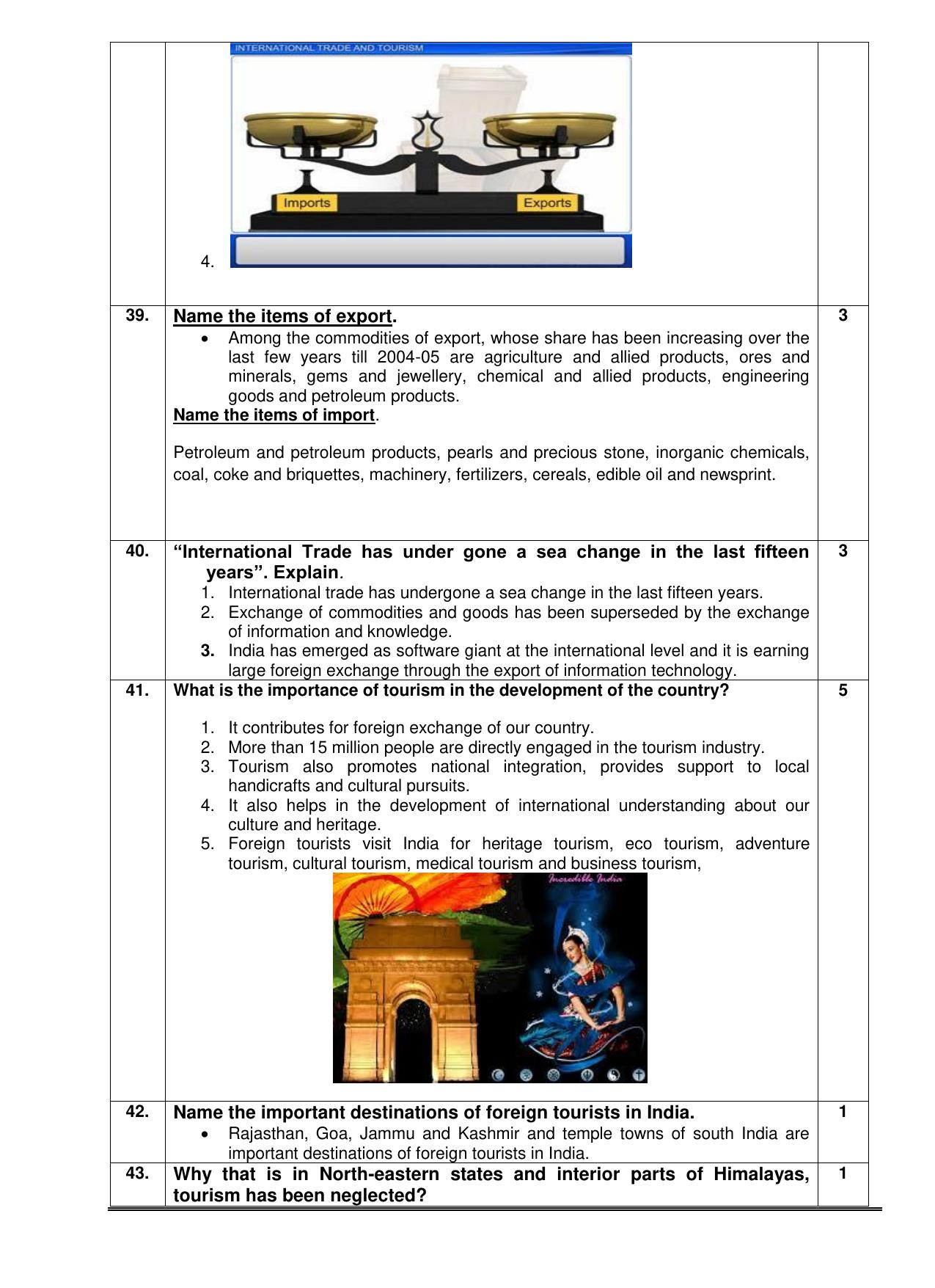 CBSE Worksheets for Class 10 Social Science Lifelines of Indian Economy Assignment - Page 9