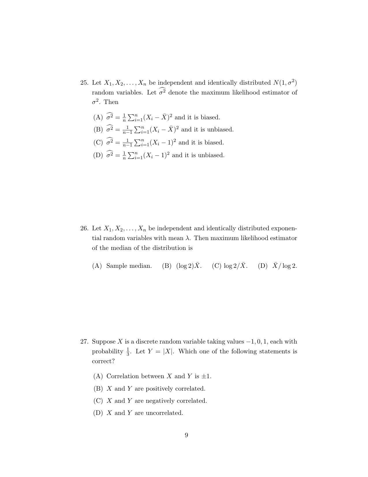 ISI Admission Test M.Stat.PSA 2020 Sample Paper - Page 17