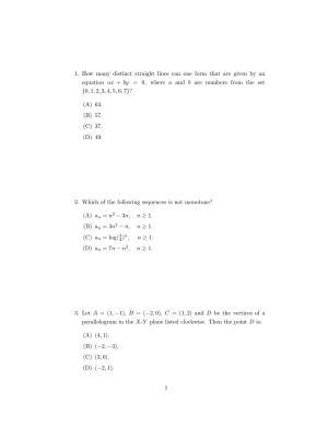 ISI Admission Test M.Stat.PSA 2020 Sample Paper