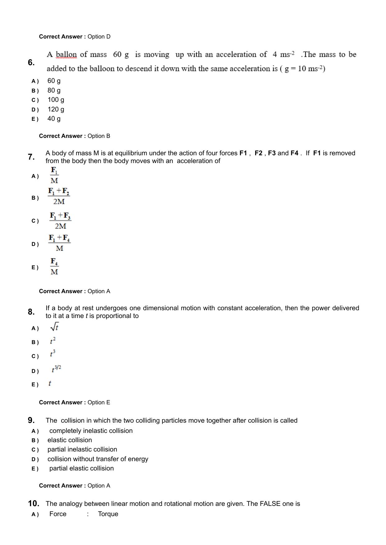 KEAM 2024 June 5 Question Paper with Answer Key - Page 2