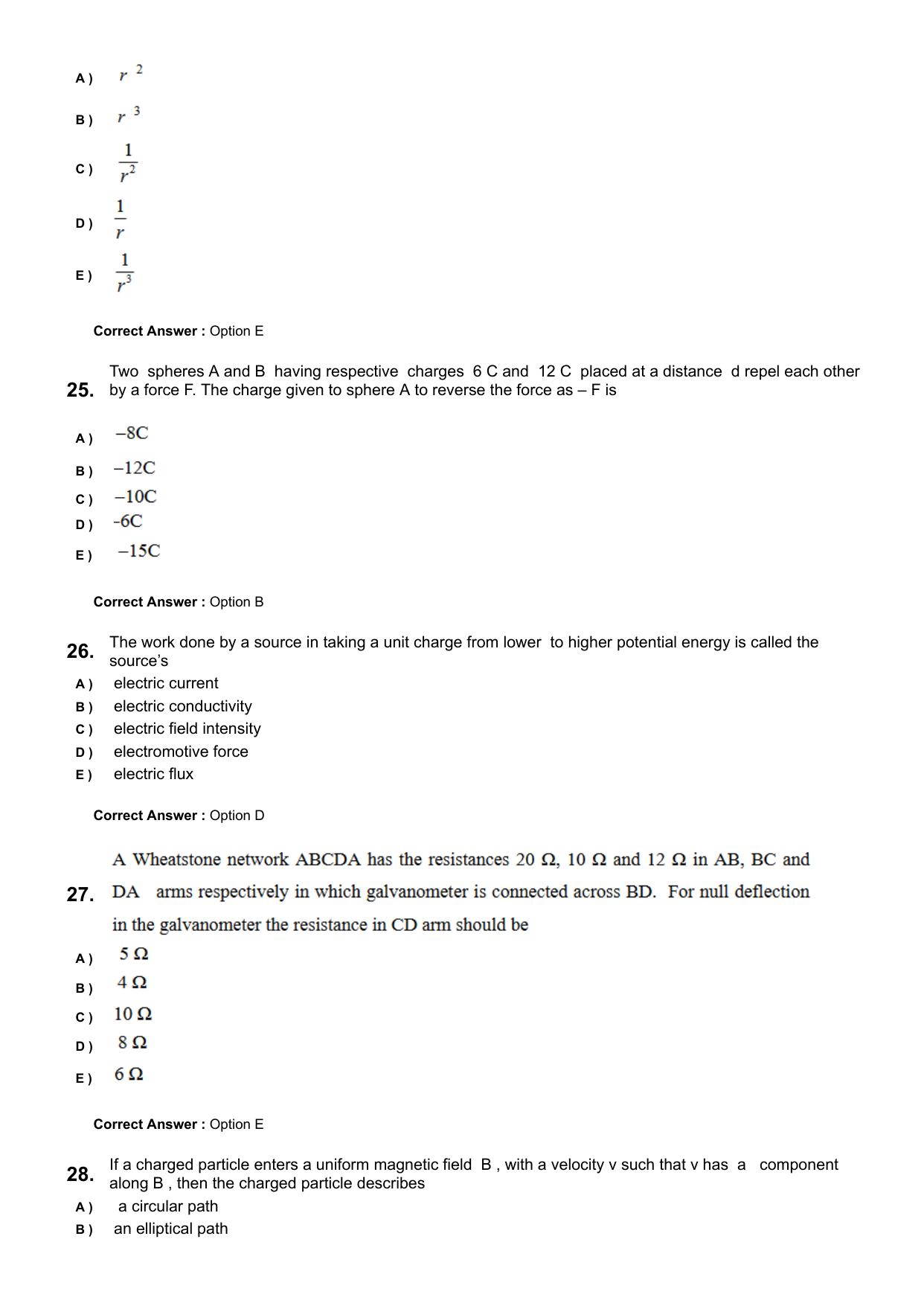 KEAM 2024 June 5 Question Paper with Answer Key - Page 6