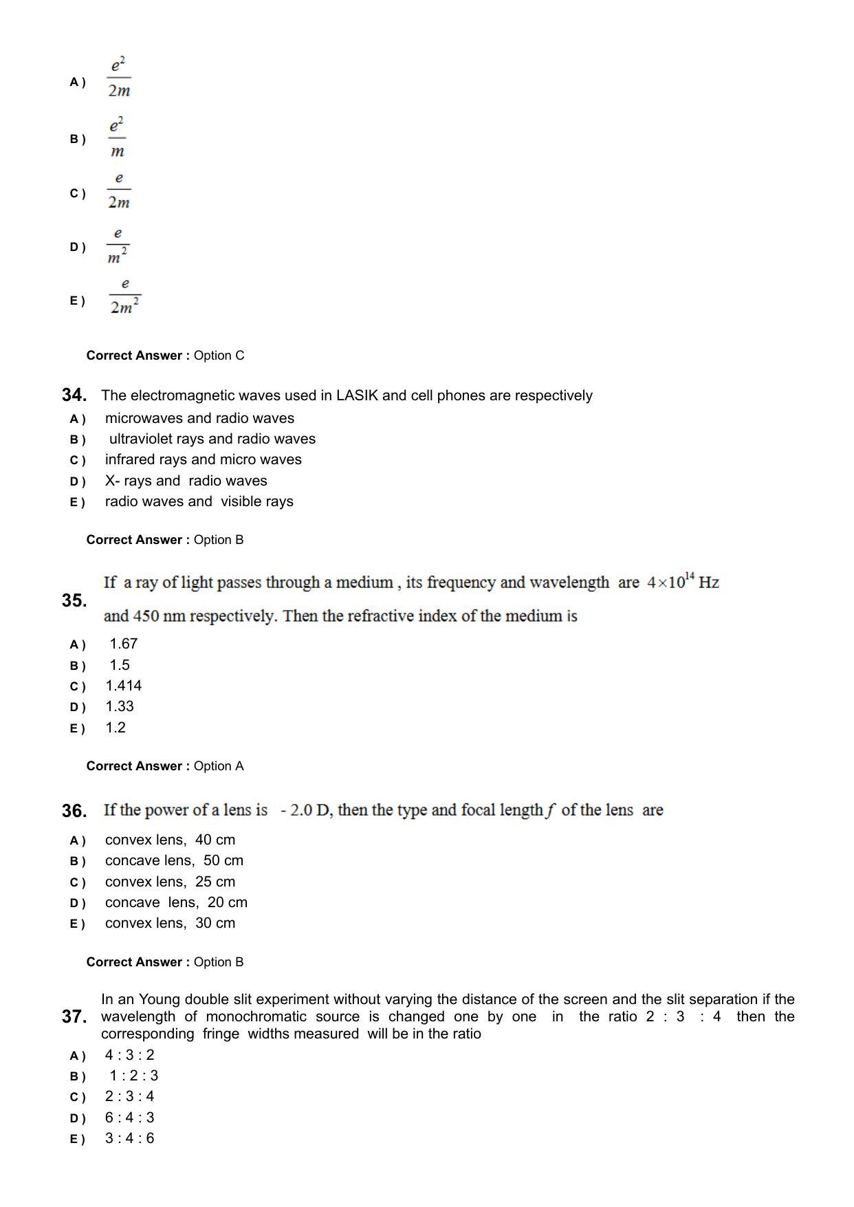 KEAM 2024 June 5 Question Paper with Answer Key - Page 8