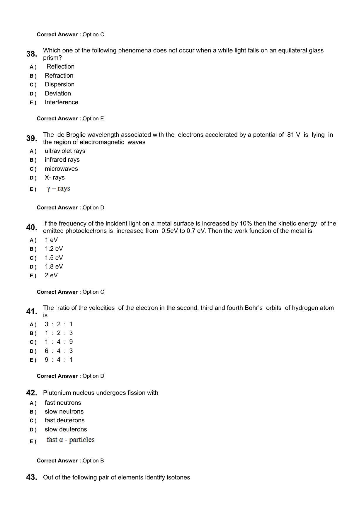 KEAM 2024 June 5 Question Paper with Answer Key - Page 9