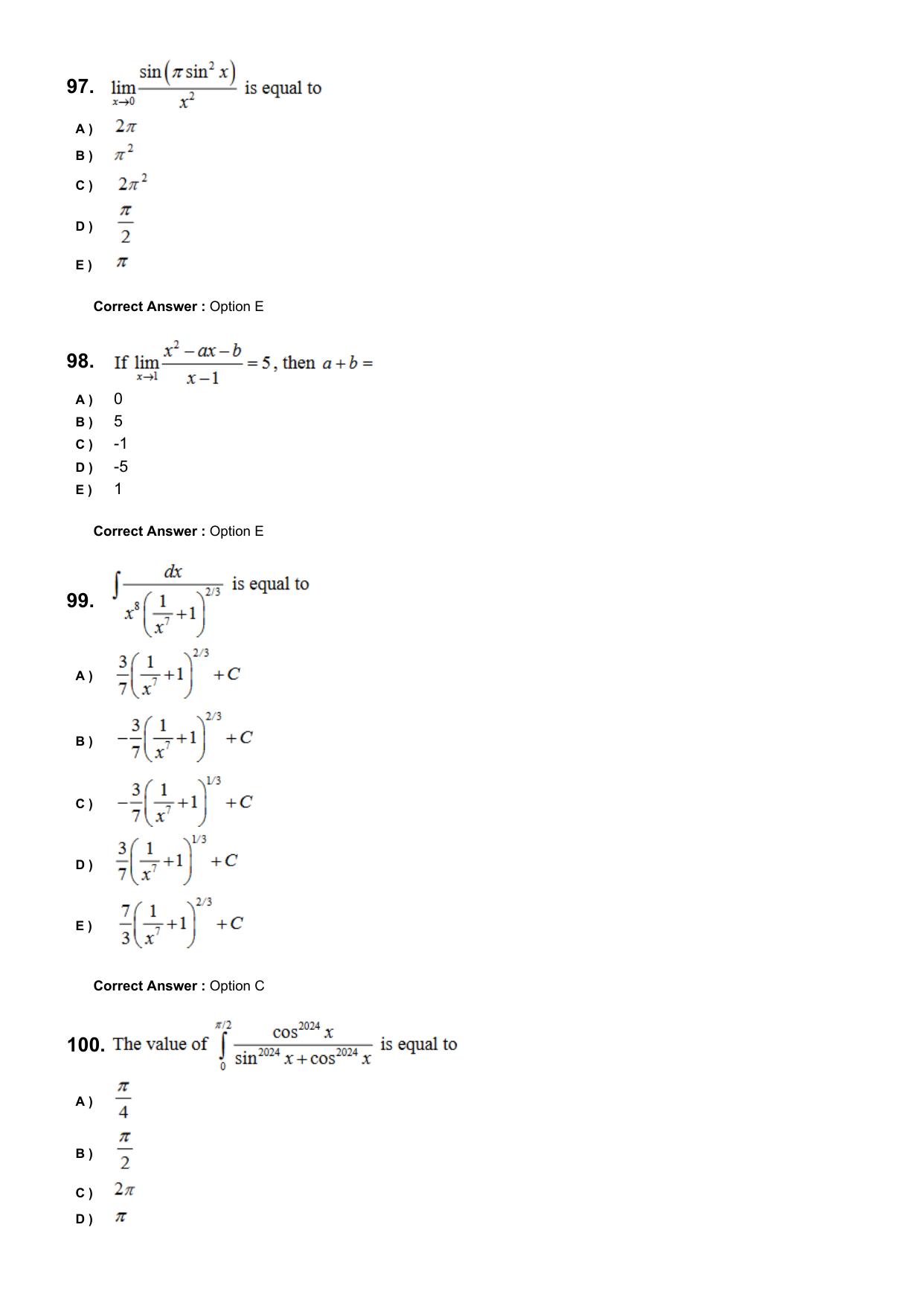 KEAM 2024 June 5 Question Paper with Answer Key - Page 22