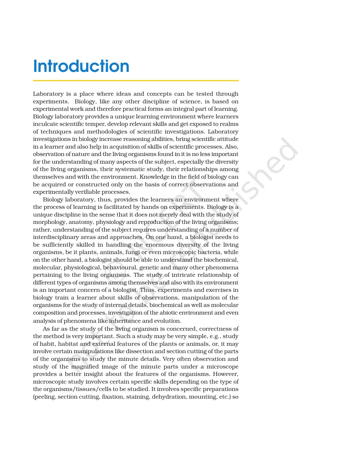 NCERT Laboratory Manuals for Class XI Biology - Exercise 1 - Page 11