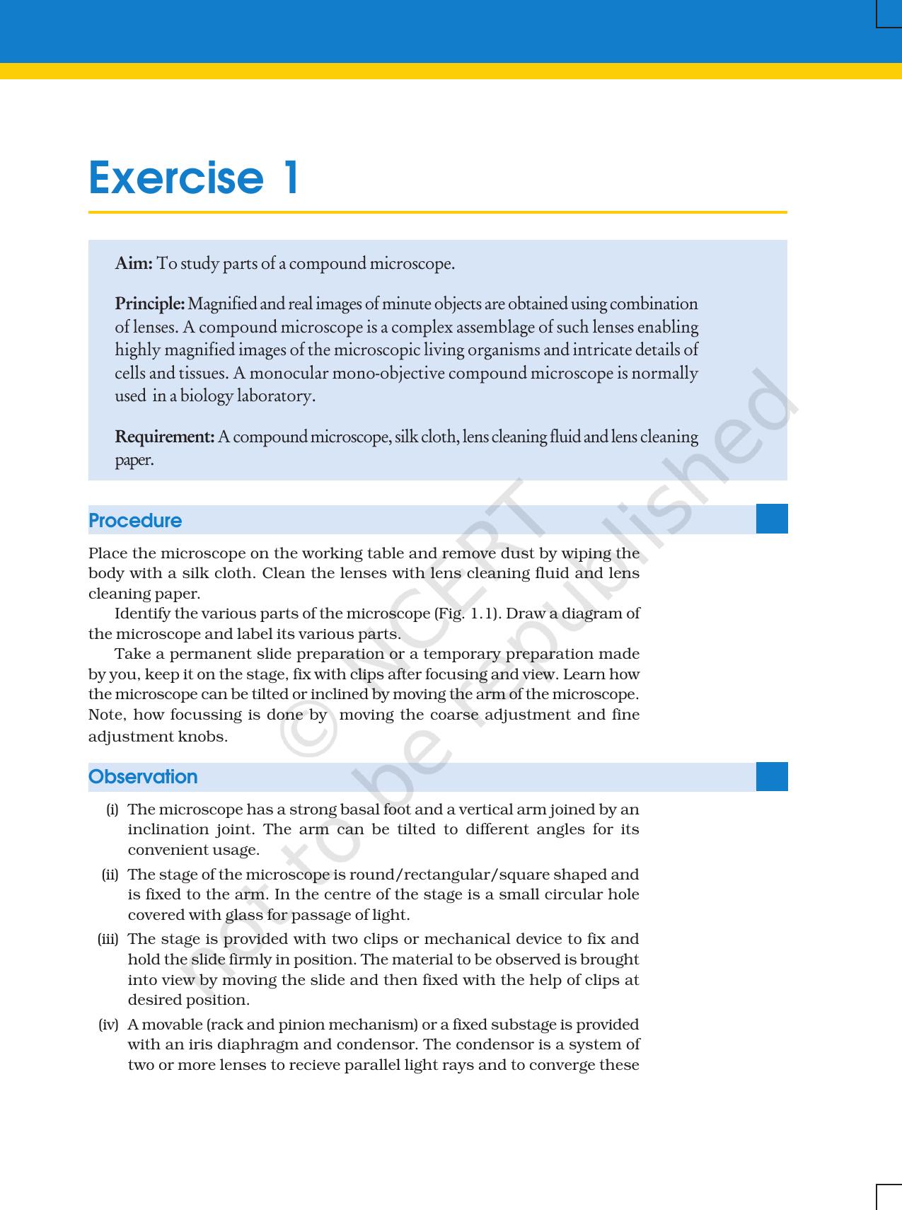 NCERT Laboratory Manuals for Class XI Biology - Exercise 1 - Page 15