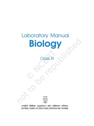 NCERT Laboratory Manuals for Class XI Biology - Exercise 1