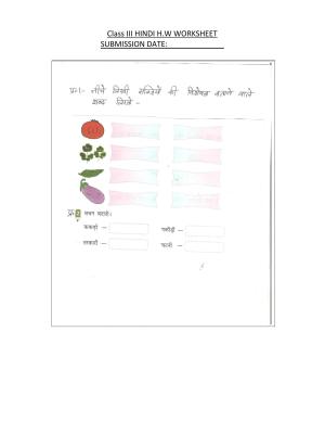 Worksheet for Class 3 Hindi Assignment 27