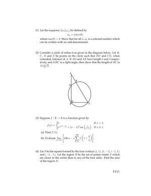 ISI Admission Test B. Math UGB 2017 Sample Paper