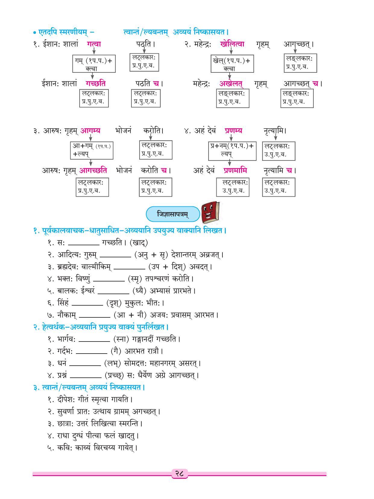 Maharashtra Board Class 9 Sanskrit Textbook - Page 38