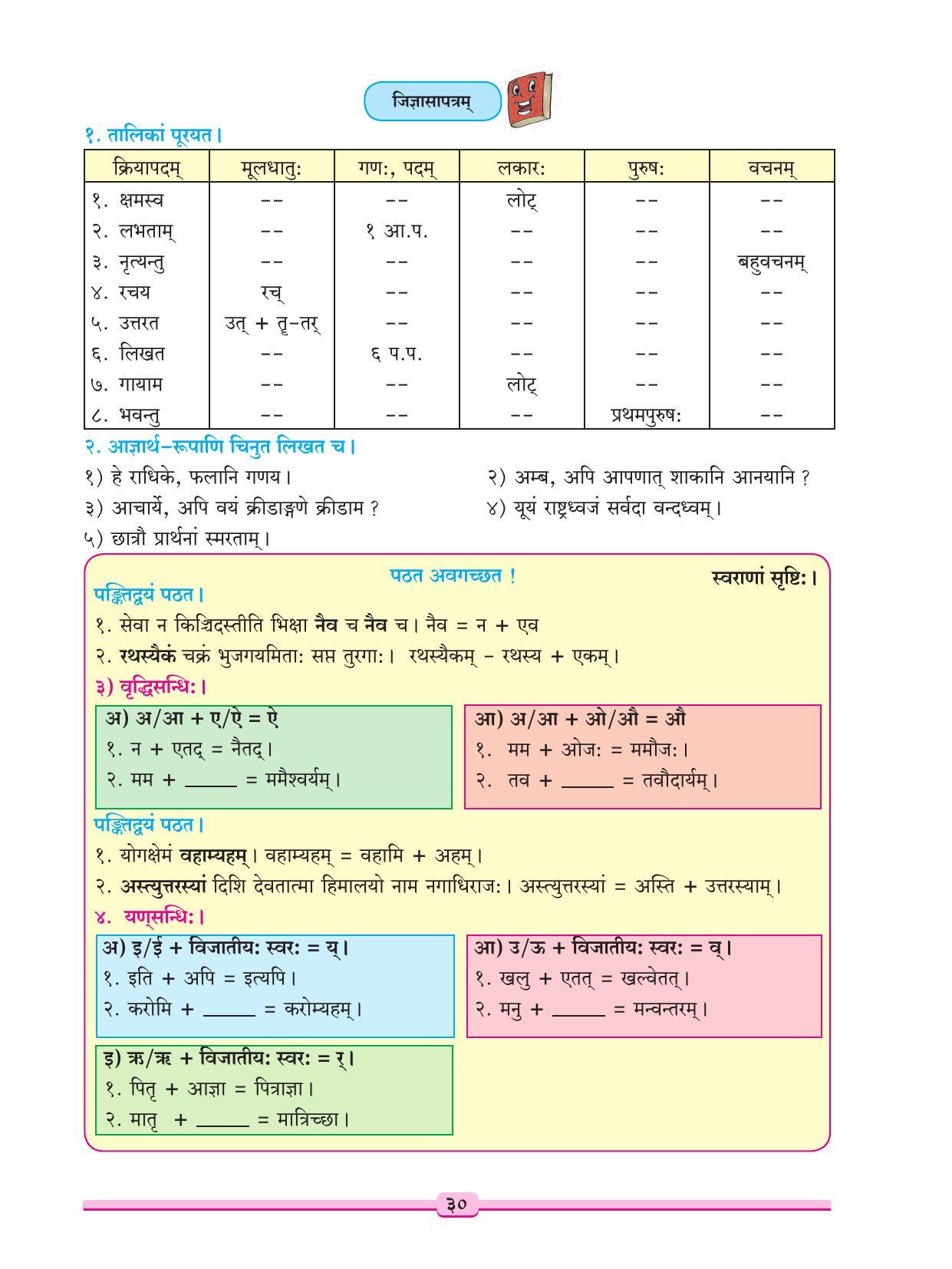Maharashtra Board Class 9 Sanskrit Textbook - Page 40