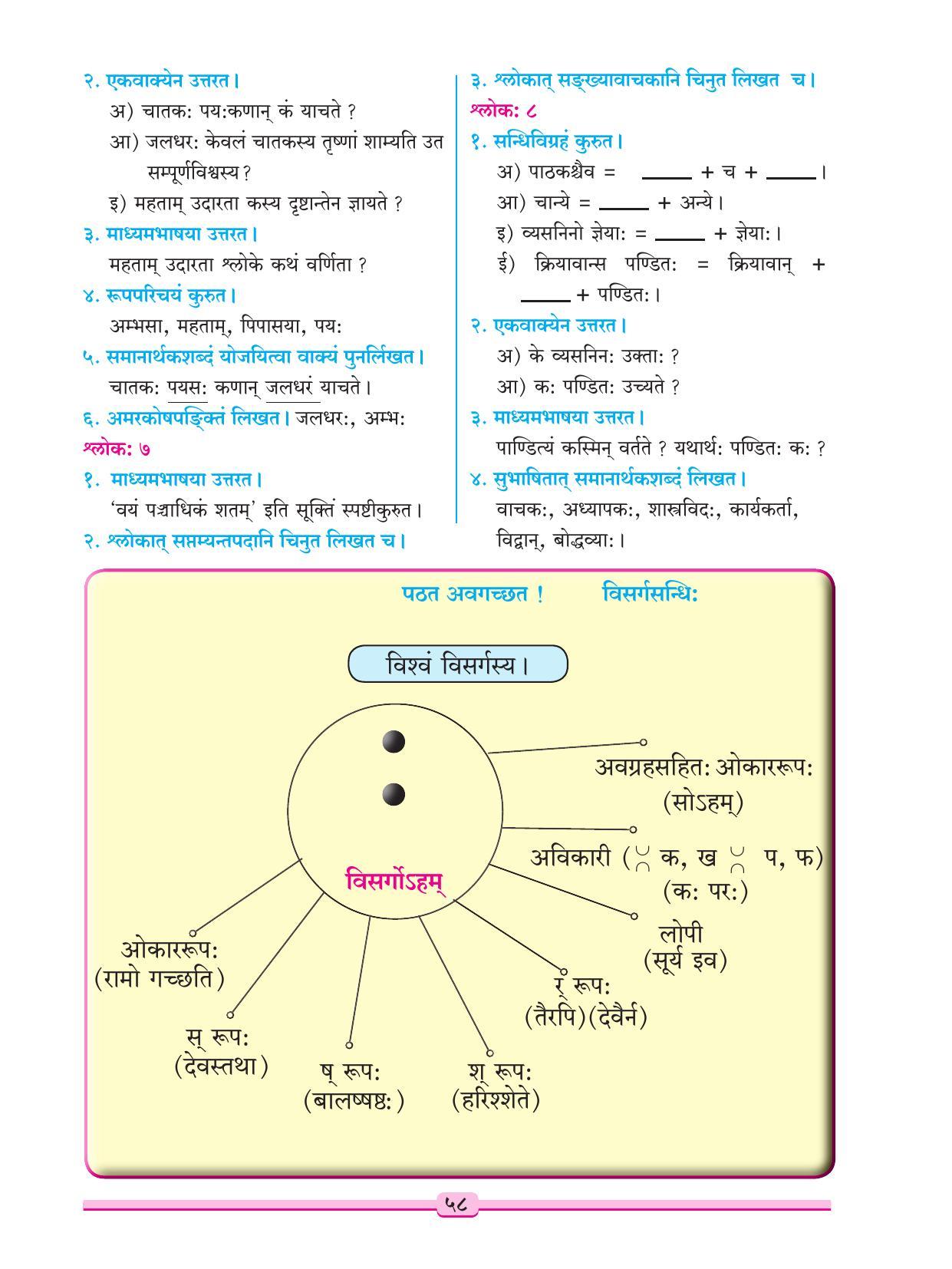 Maharashtra Board Class 9 Sanskrit Textbook - Page 68