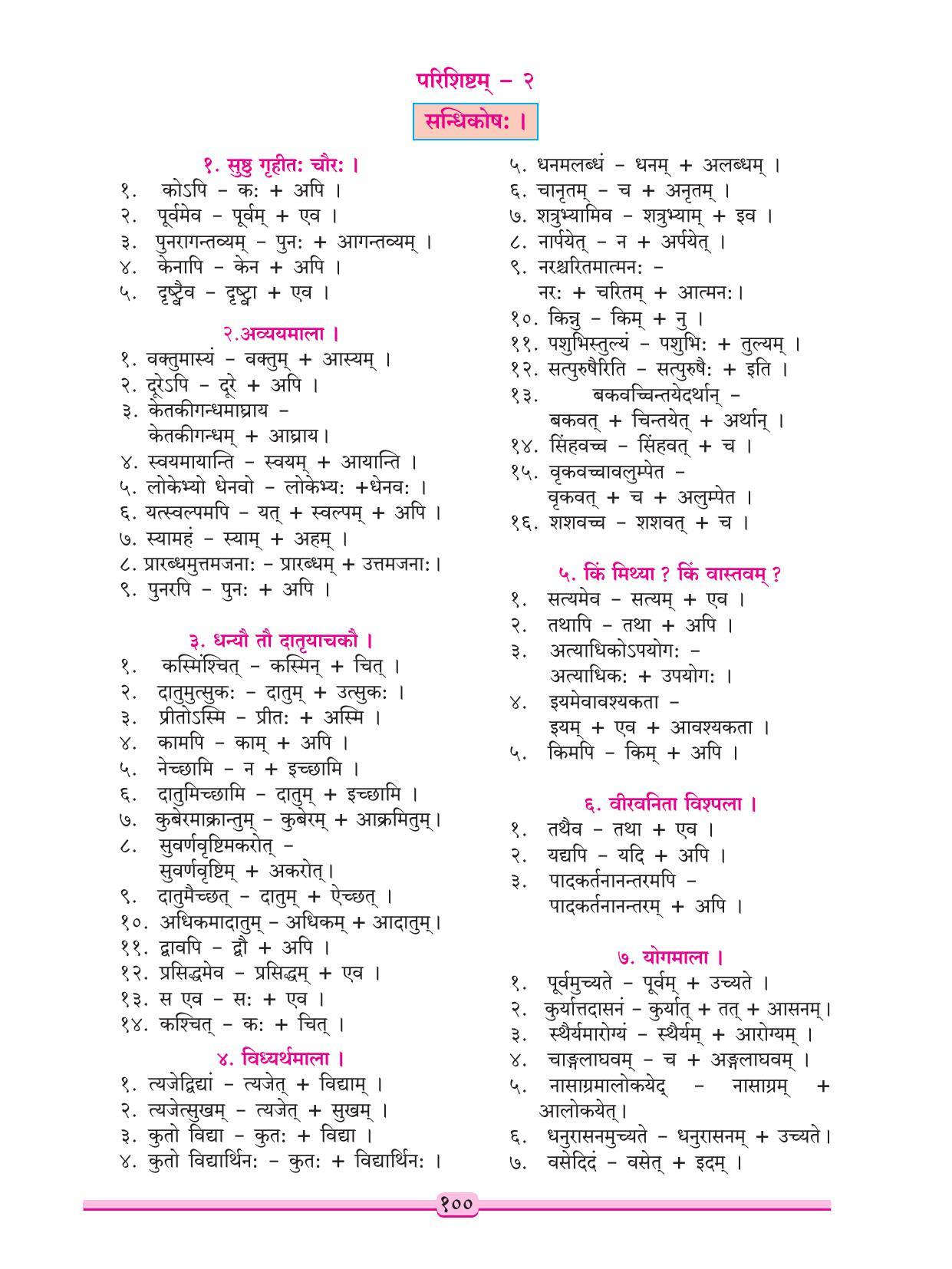 Maharashtra Board Class 9 Sanskrit Textbook - Page 110