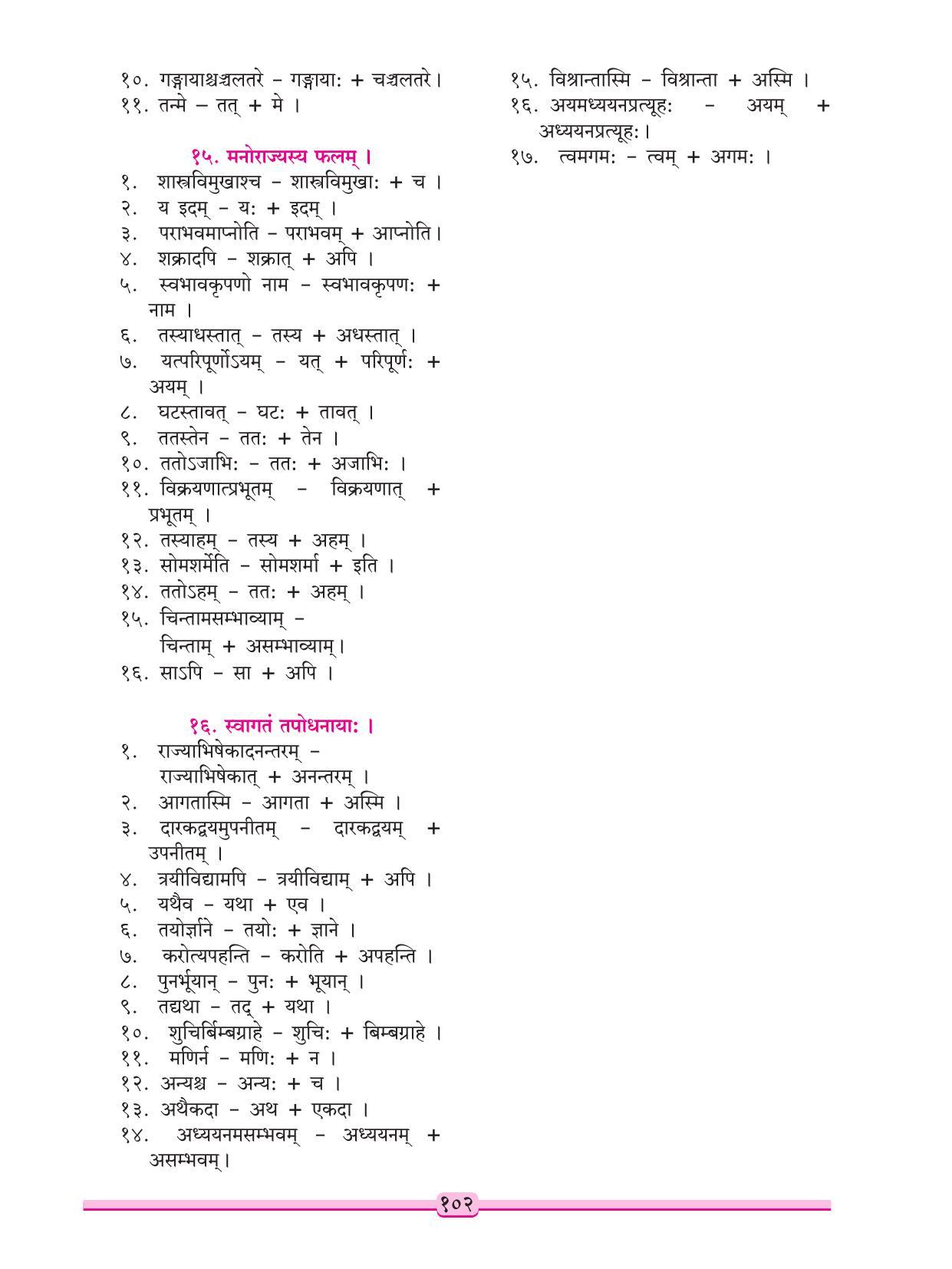 Maharashtra Board Class 9 Sanskrit Textbook - Page 112