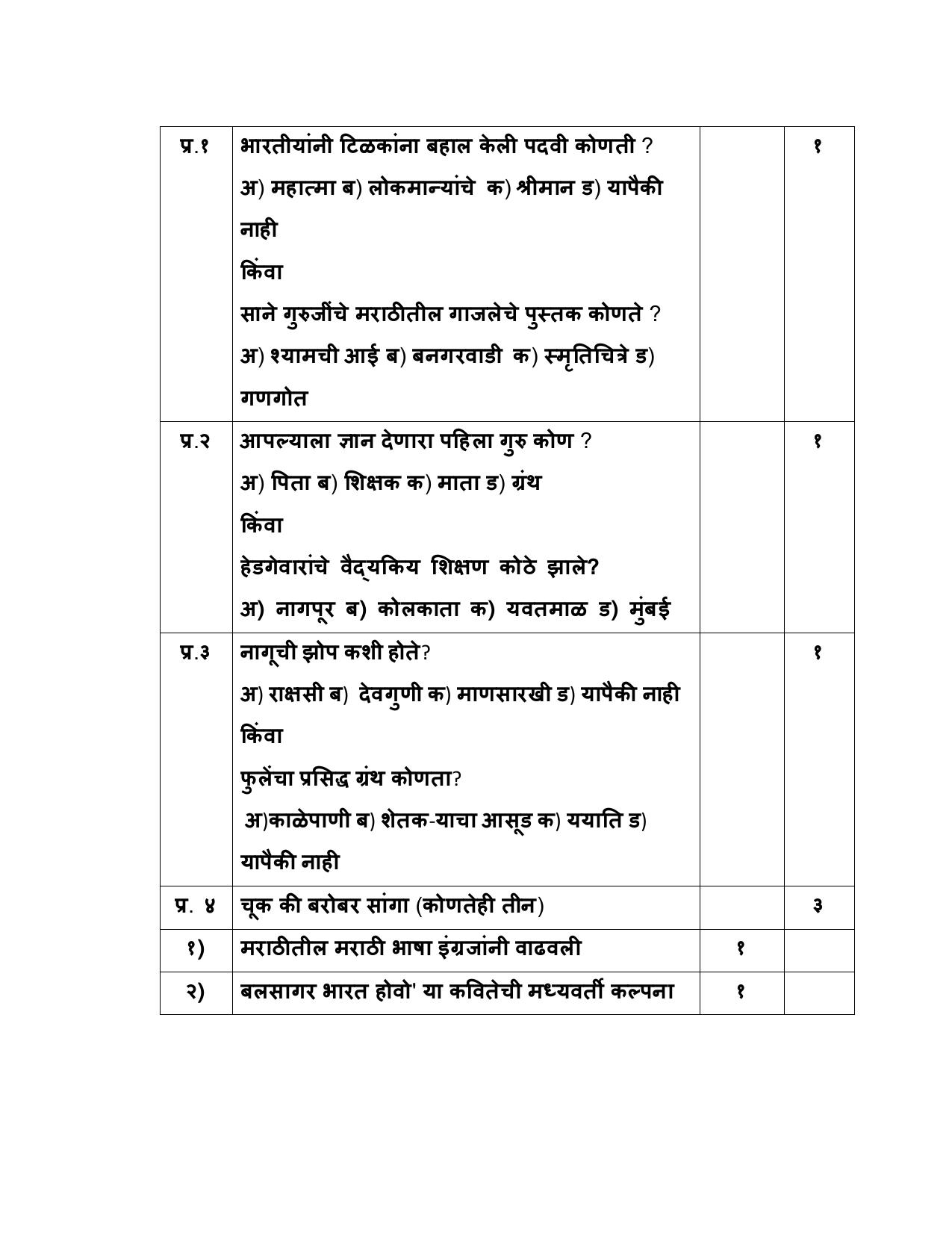 NIOS Class 10 Marathi (204) Sample Paper - Page 2
