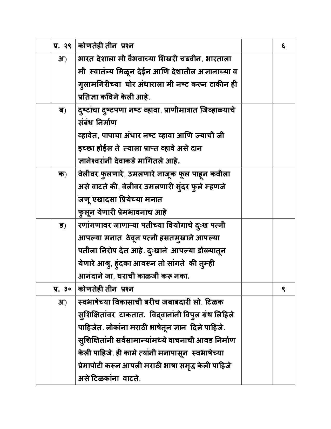 NIOS Class 10 Marathi (204) Sample Paper - Page 20