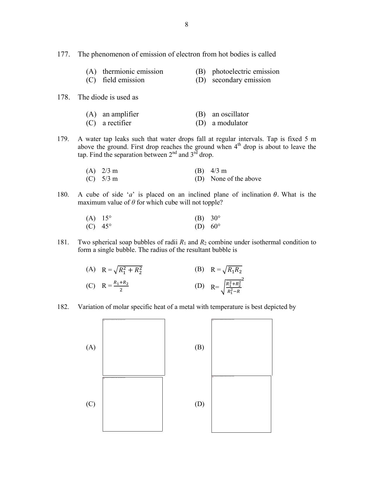 CUSAT CAT 2017 Btech Question Paper - Page 32