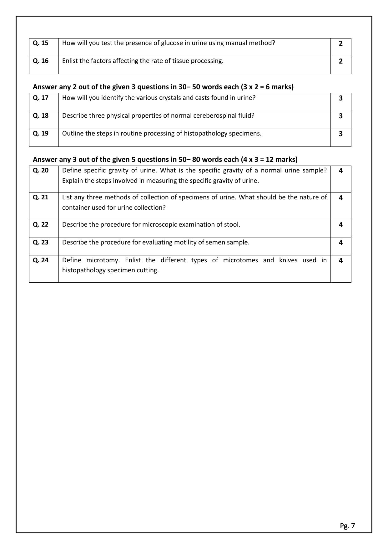 CBSE Class 11: MEDICAL DIAGNOSITCS 2024 Sample Paper - Page 7