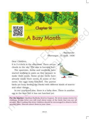 NCERT Book for Class 4 EVS Chapter 16 A busy Month