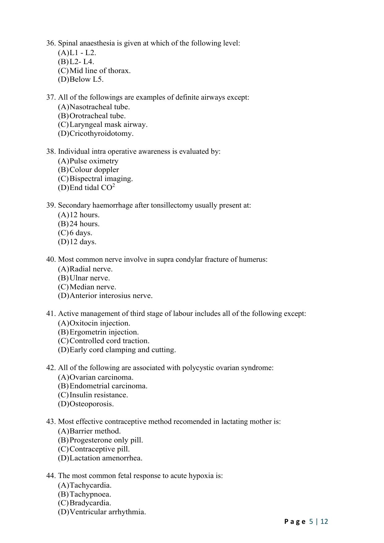 WB JEMAS (PG) M.Sc OTS 2024 Question Paper - Page 7