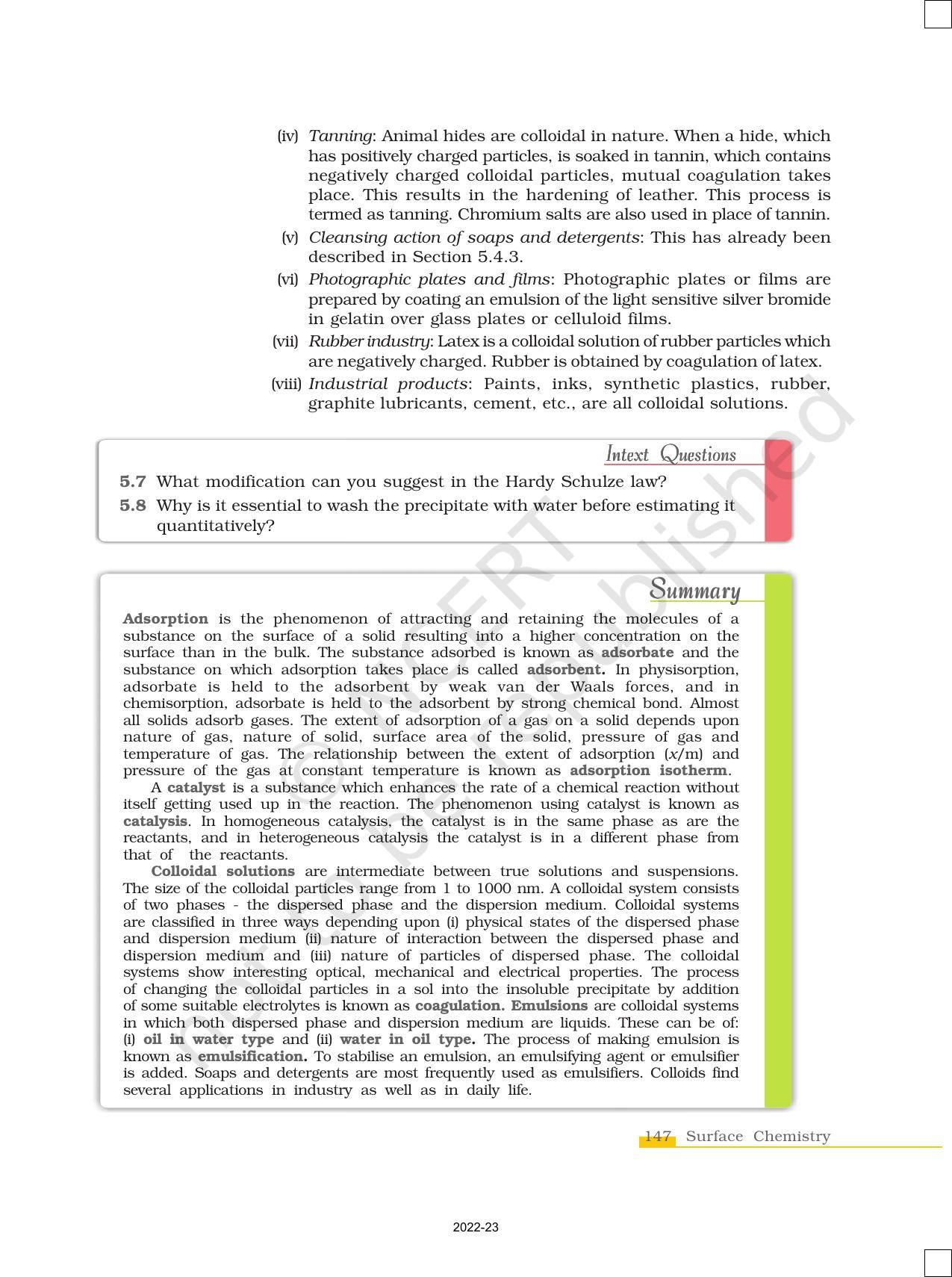 NCERT Book for Class 12 Chemistry Chapter 5 Surface chemistry - Page 25