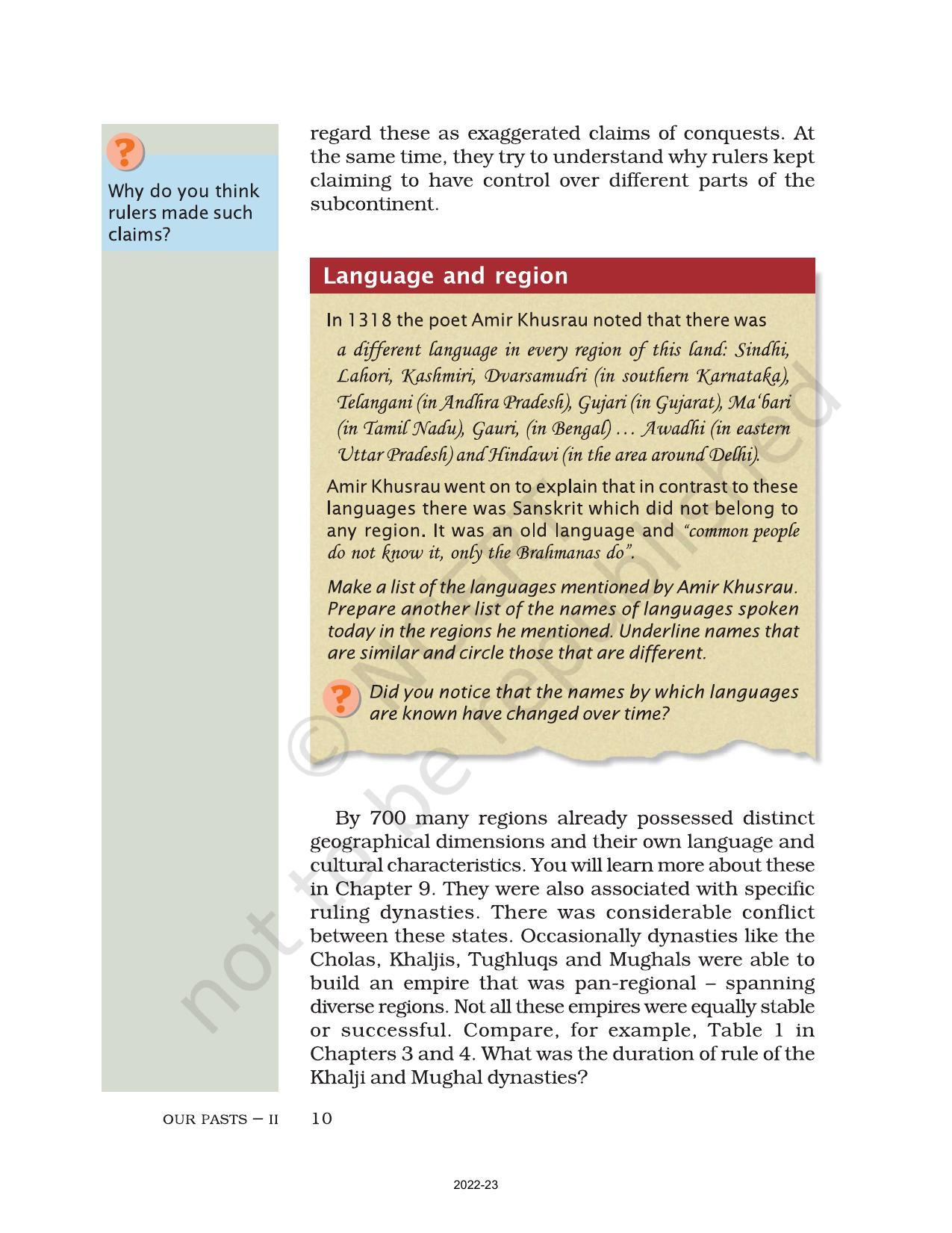 NCERT Book for Class 7 Social Science(History): Chapter 1-Tracing Changes Through a Thousand Years - Page 10