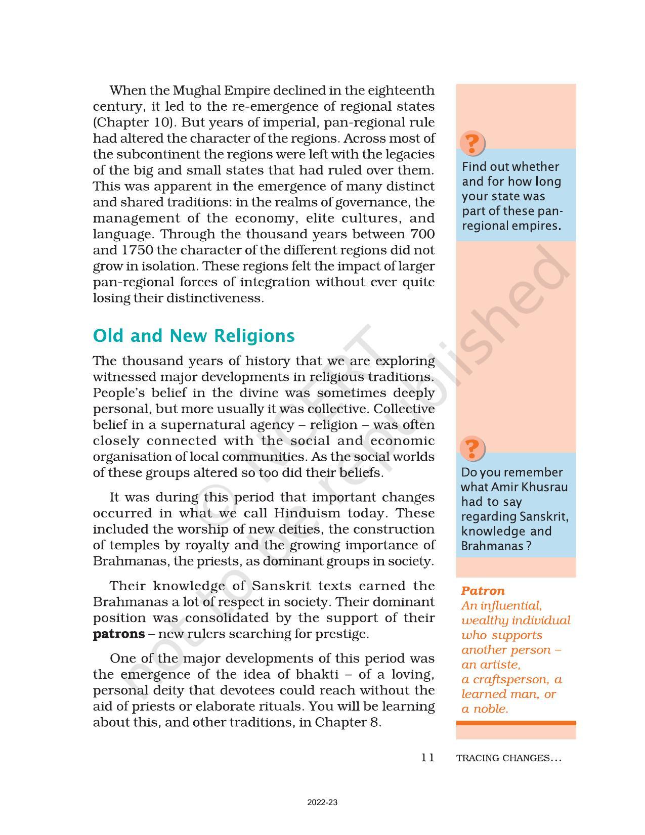 NCERT Book for Class 7 Social Science(History): Chapter 1-Tracing Changes Through a Thousand Years - Page 11