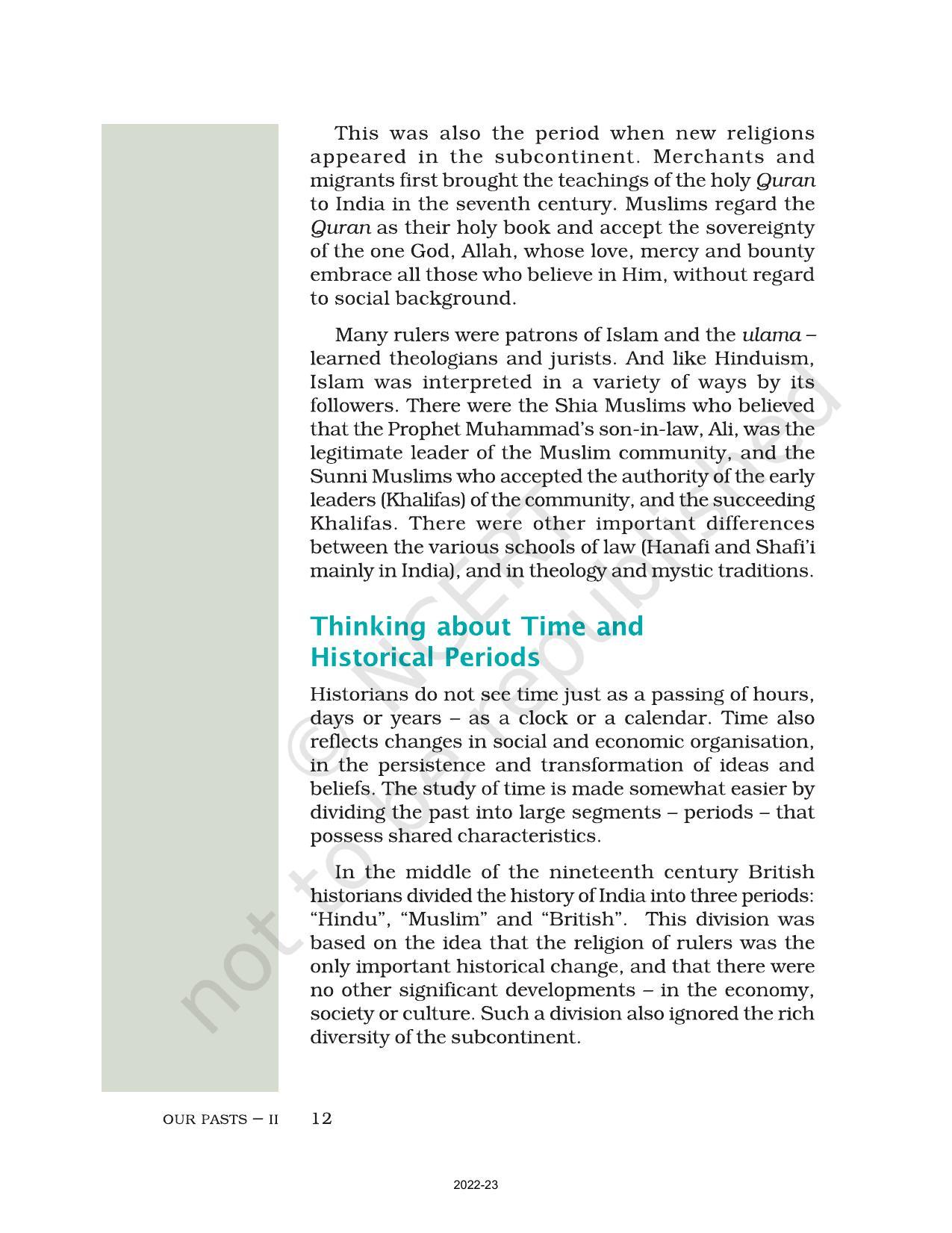 NCERT Book for Class 7 Social Science(History): Chapter 1-Tracing Changes Through a Thousand Years - Page 12