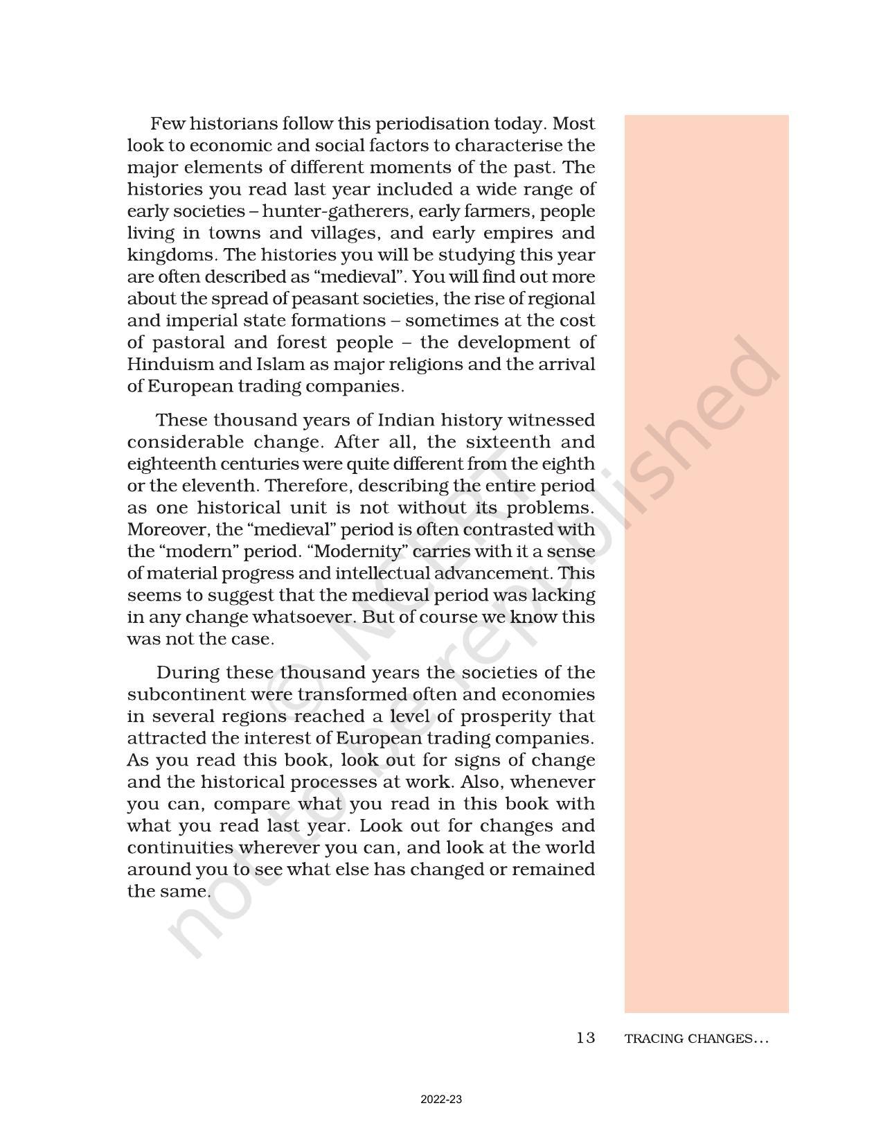 NCERT Book for Class 7 Social Science(History): Chapter 1-Tracing Changes Through a Thousand Years - Page 13