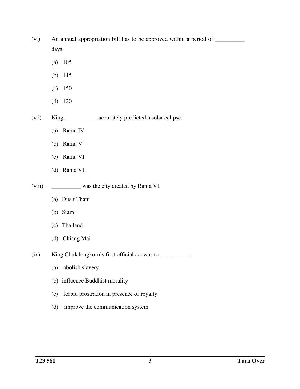 ICSE Class 10 HISTORY & CIVICS (THAILAND) (H.G.T. PAPER – 1) 2023 Question Paper - Page 3
