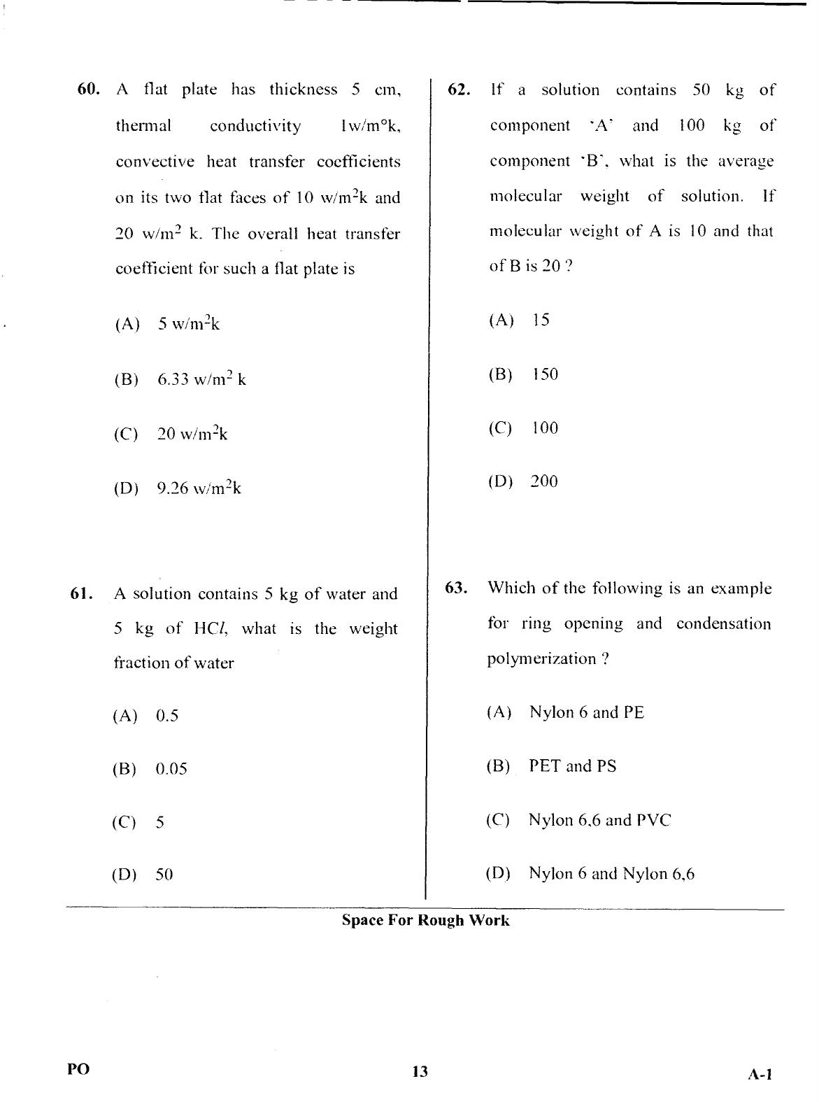 Karnataka PGCET 2017 Polymer Science and Technology Question Paper - Page 13