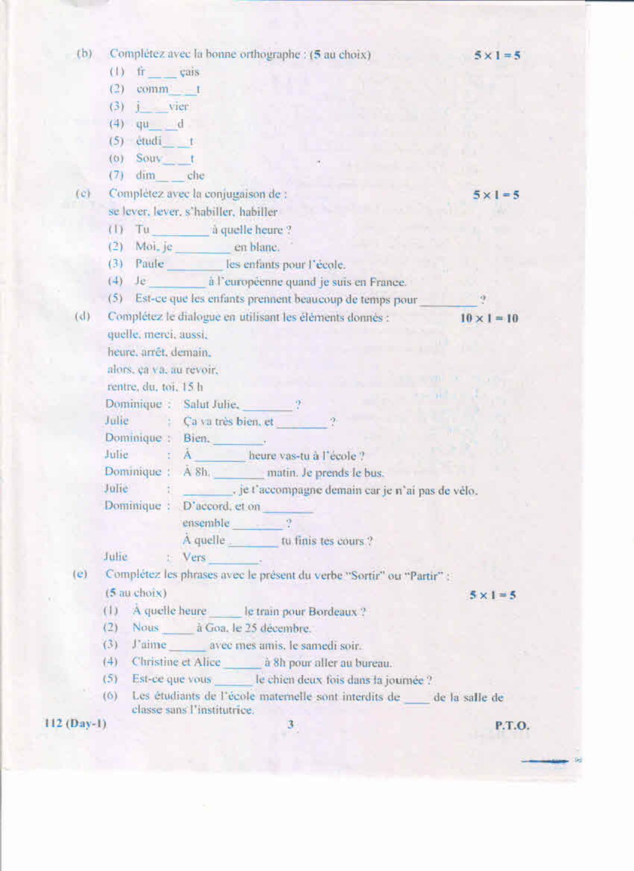 AP Inter 1st Year French-I May-2019-General Question Paper - Page 3