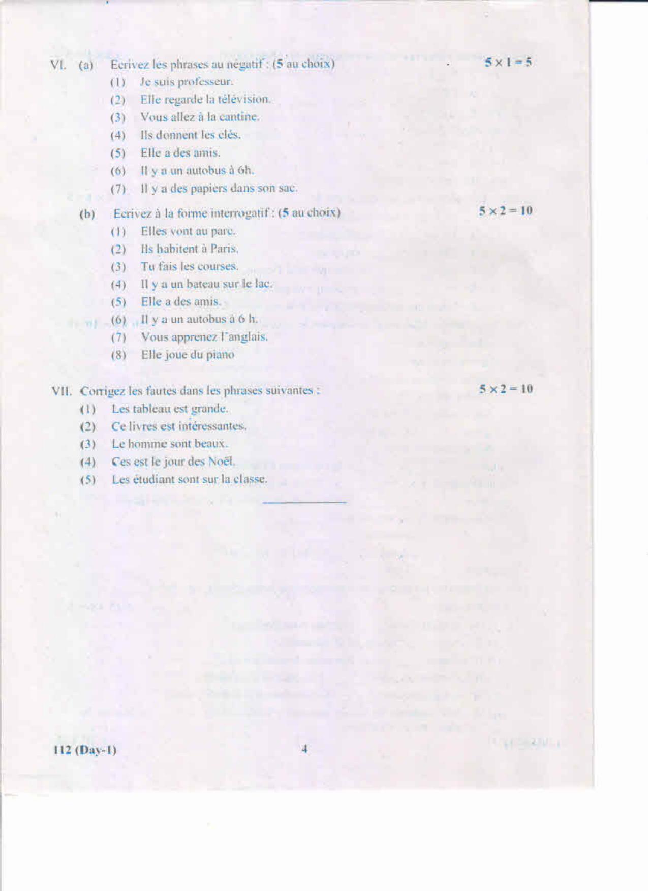 AP Inter 1st Year French-I May-2019-General Question Paper - Page 4