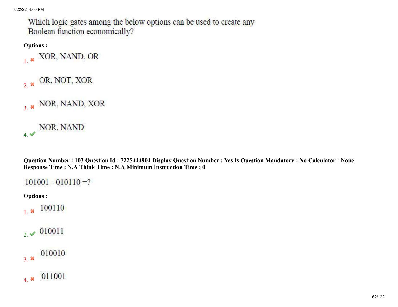 AP ECET 2022 - COMPUTER SCIENCE AND ENGINEERING Question Paper With Preliminary Keys - Page 62