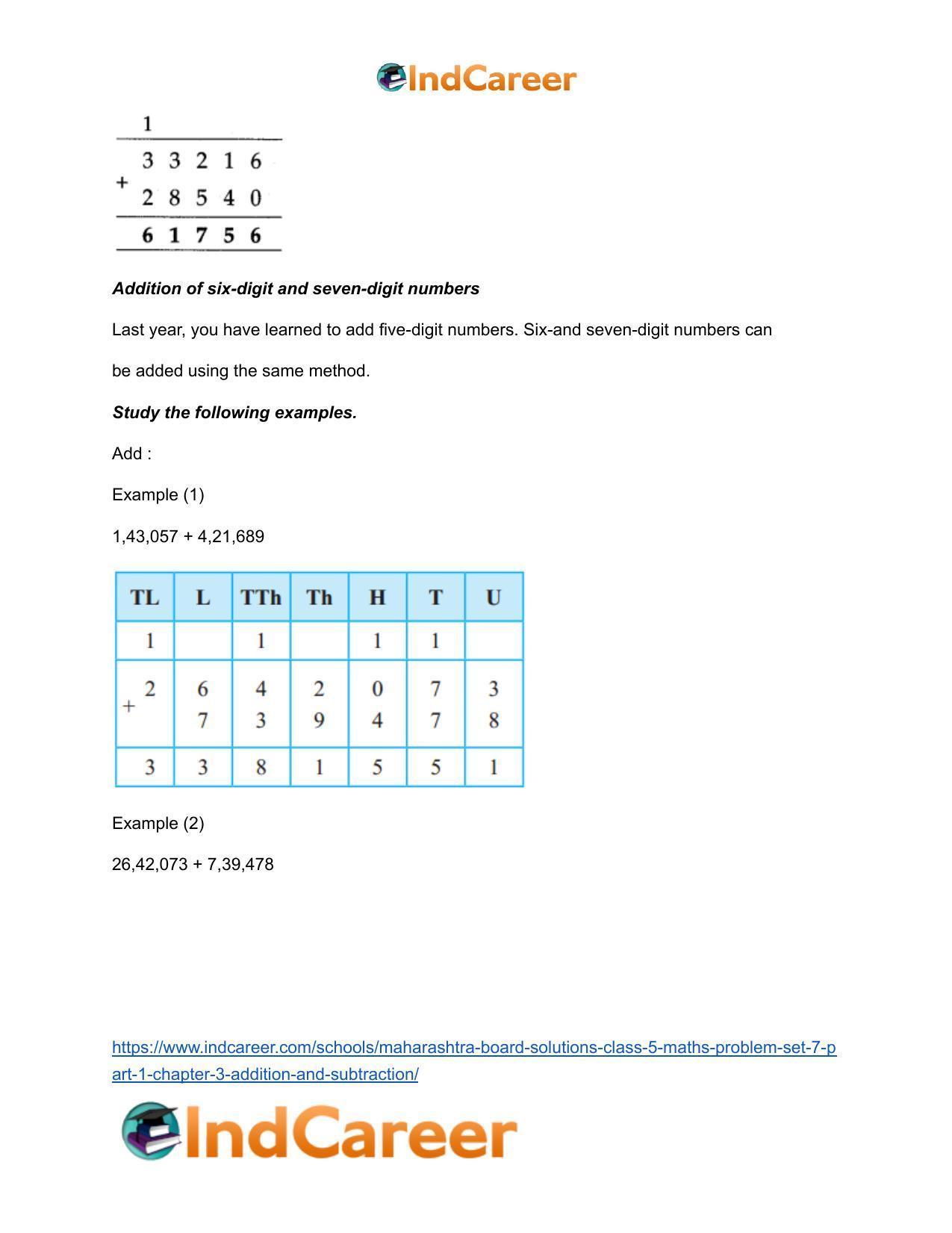 Maharashtra Board Solutions Class 5-Maths (Problem Set 7) - Part 1: Chapter 3- Addition and Subtraction - Page 4