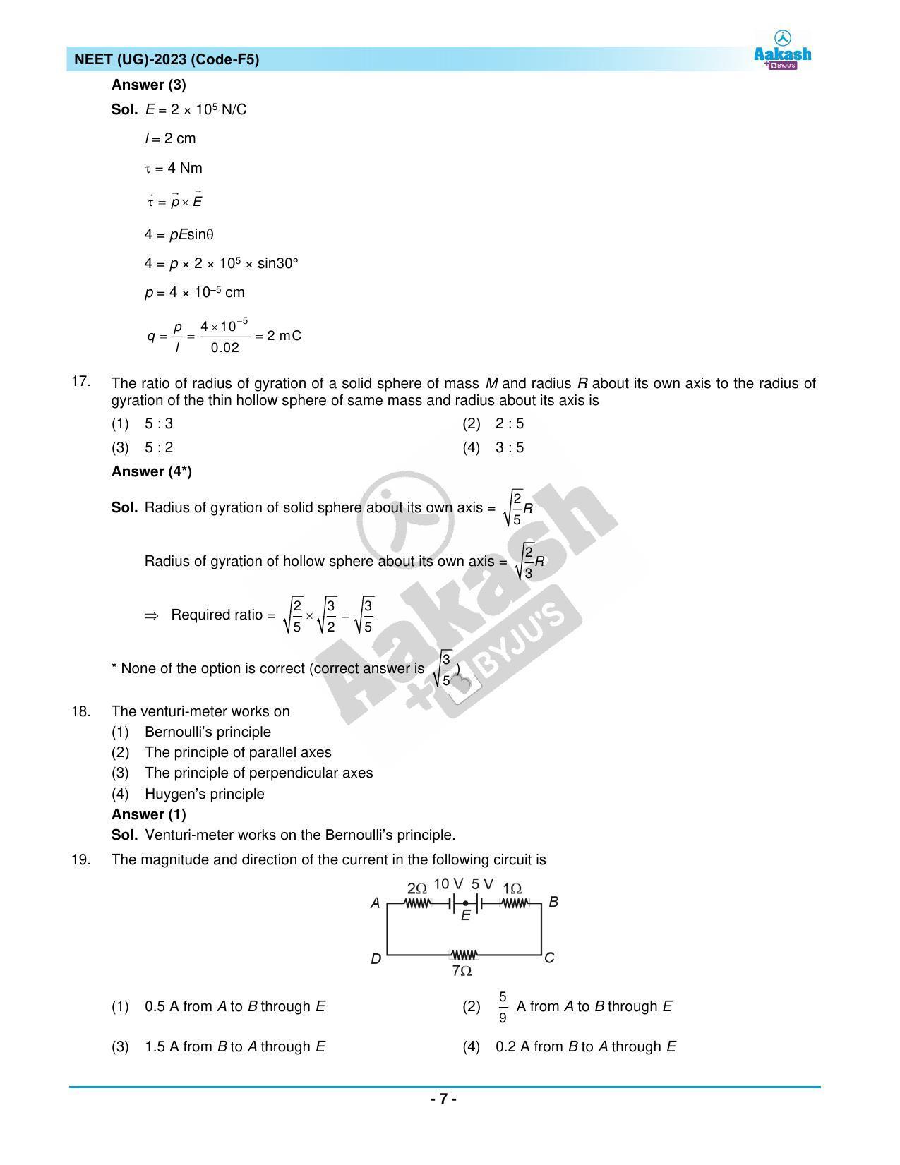 NEET 2023 Question Paper F5 - Page 7