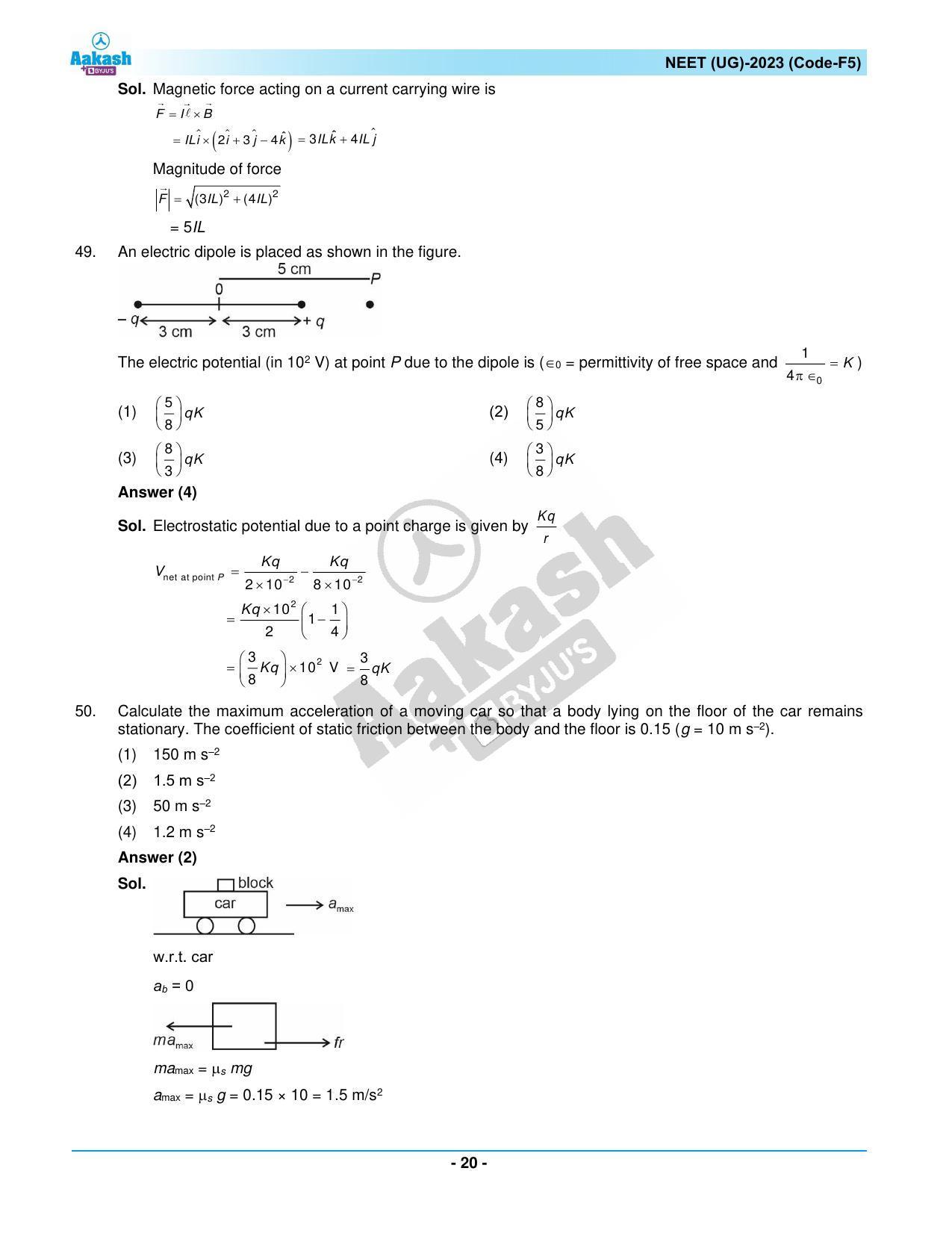 NEET 2023 Question Paper F5 - Page 20