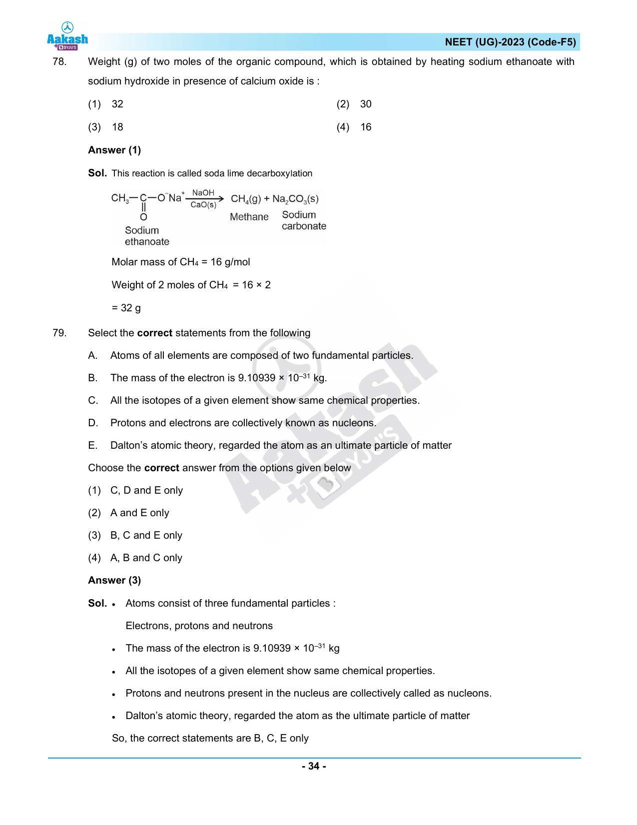 NEET 2023 Question Paper F5 - Page 34