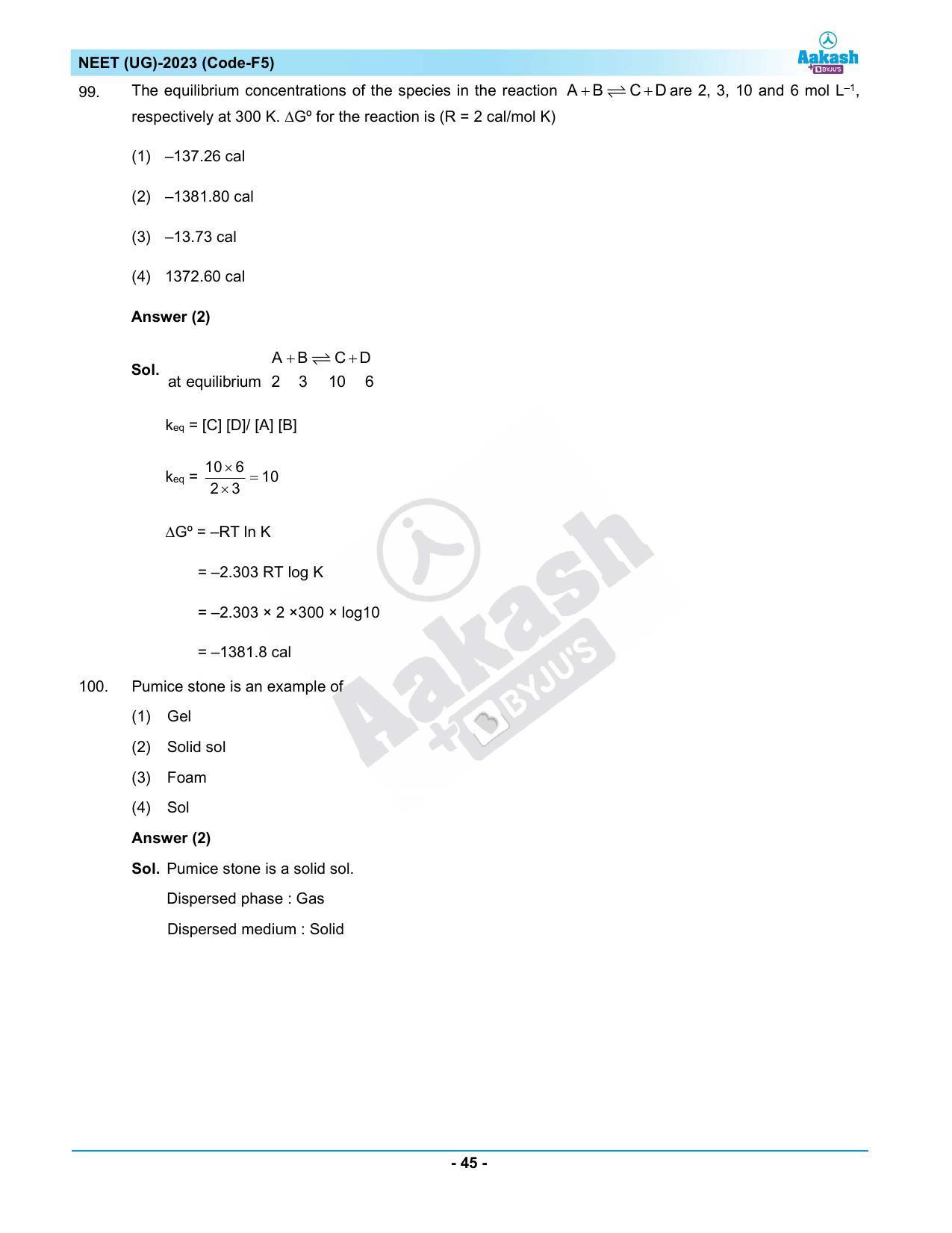 NEET 2023 Question Paper F5 - Page 45